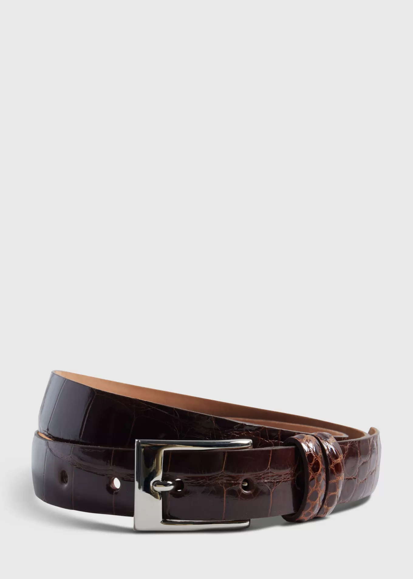 Online Alligator Belt With Silver Buckle Belts