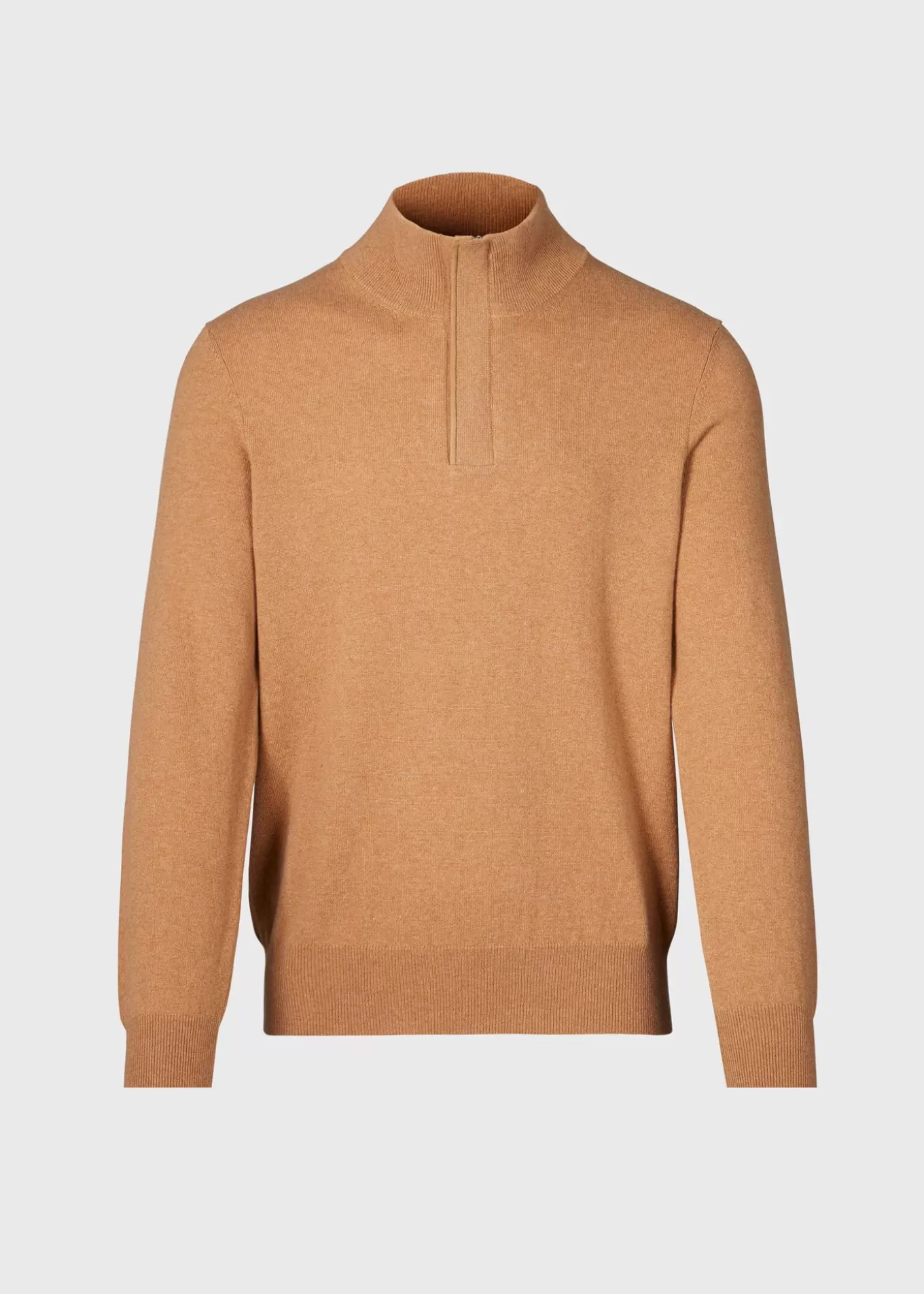 Discount Cashmere Quarter Zip With Suede Trim The Cashmere Shop | Sweaters