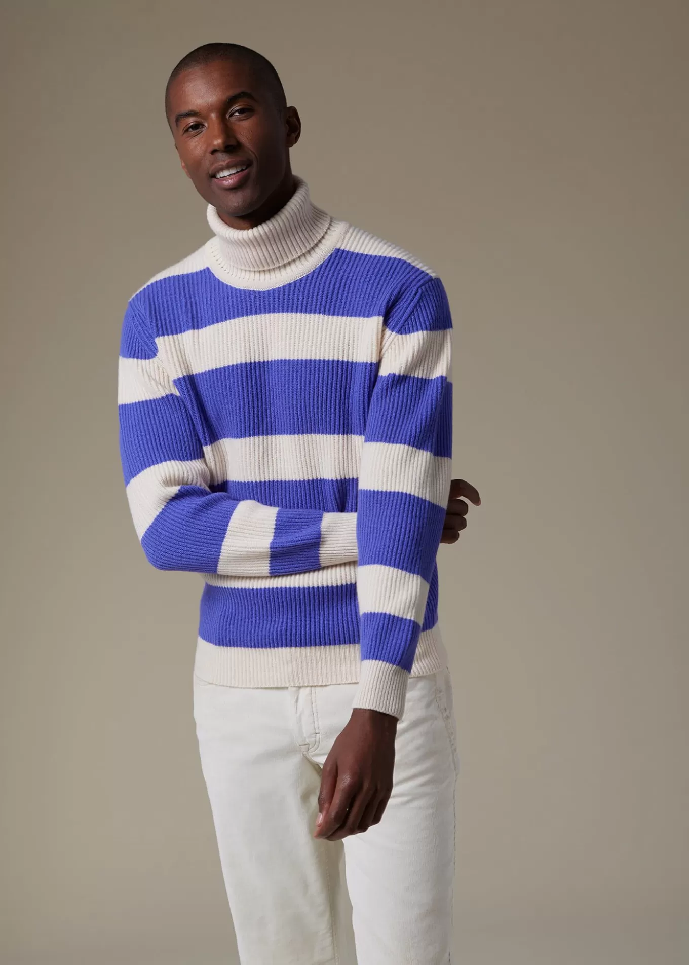 New Cashmere Striped Turtleneck The Cashmere Shop | Sweaters