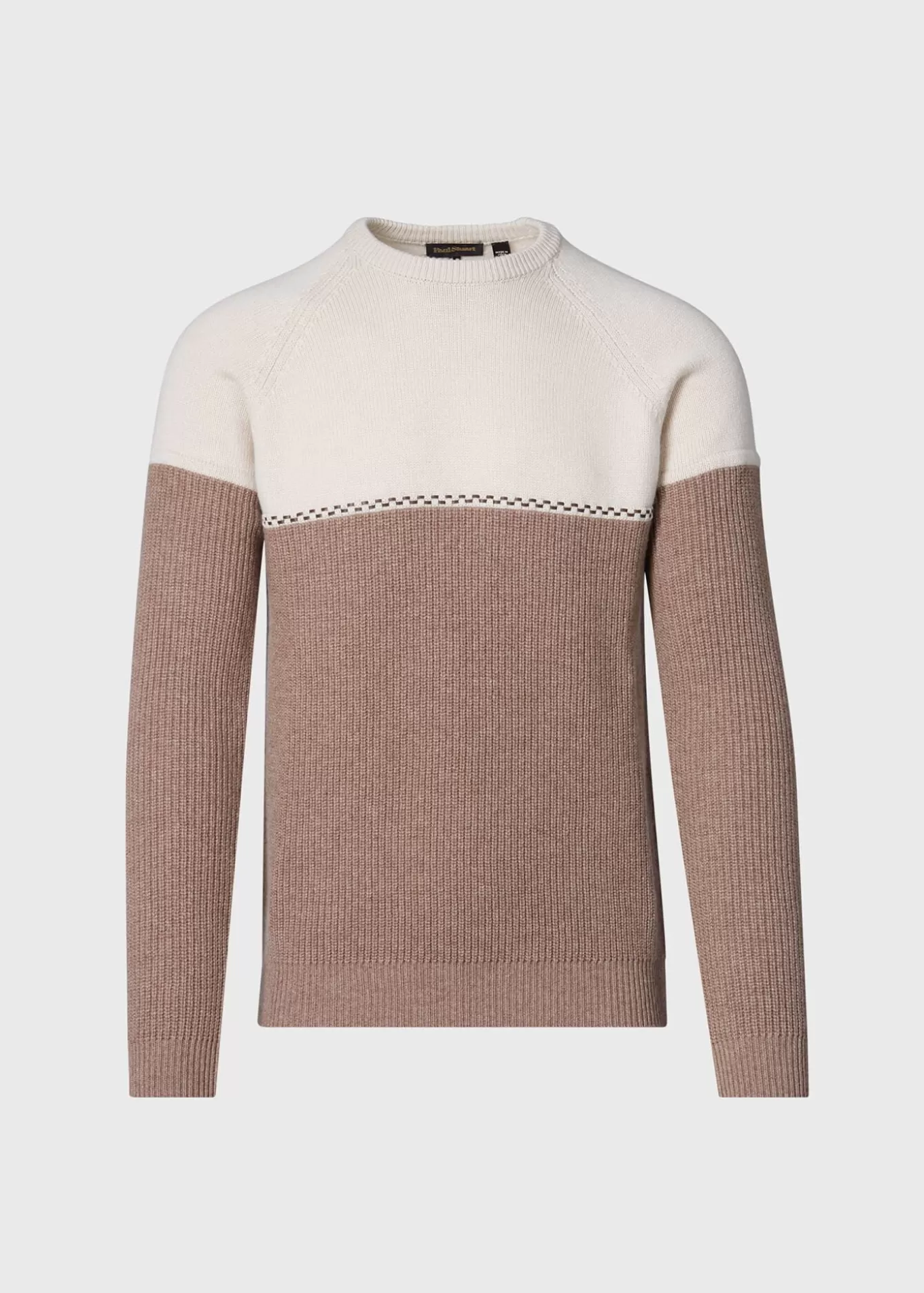 Online Cashmere Two Tone Crewneck Sweater Sweaters