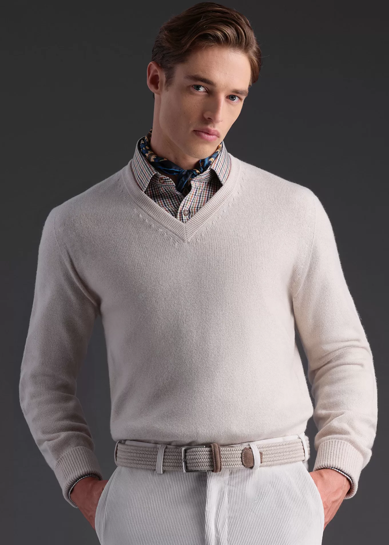 Clearance Classic Cashmere Double Ply V-Neck Sweater The Cashmere Shop | Sweaters