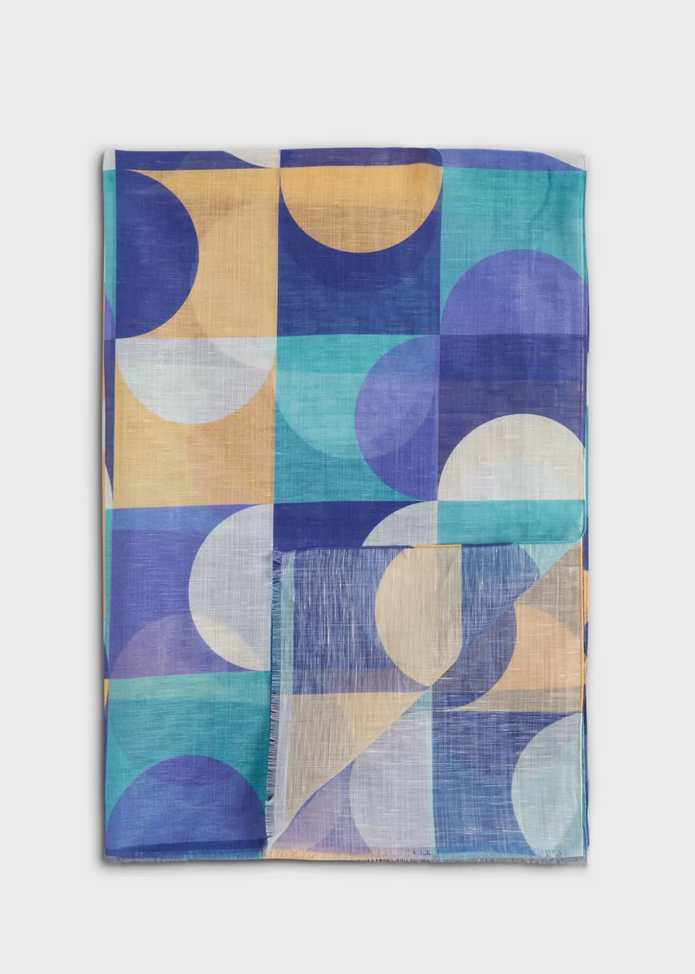 Shop Cotton & Linen Abstract Print Scarf Scarves, Hats, Gloves