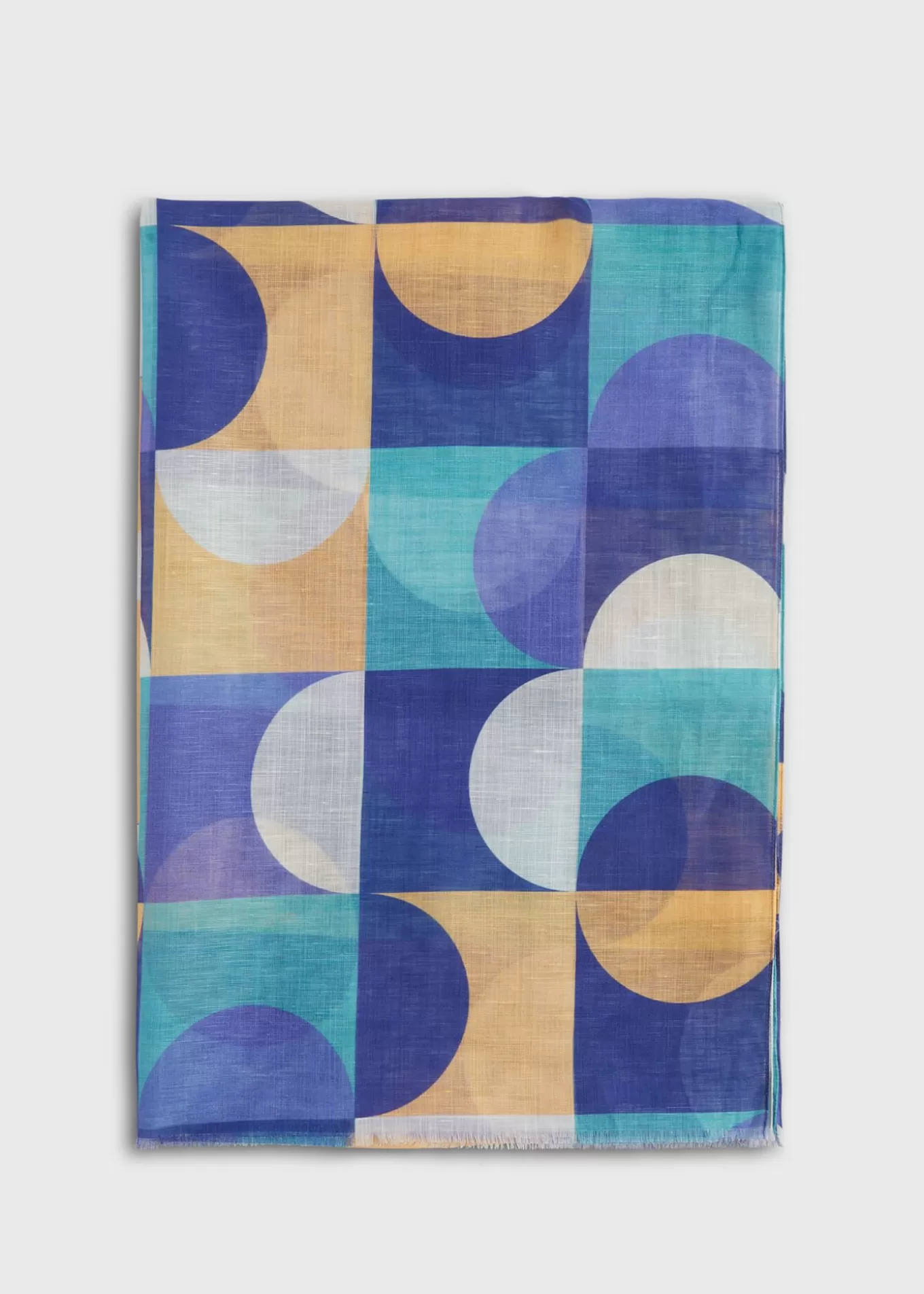 Shop Cotton & Linen Abstract Print Scarf Scarves, Hats, Gloves