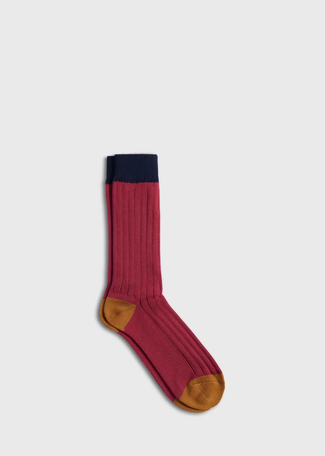 Online Cotton Blend Ribbed Sock Socks