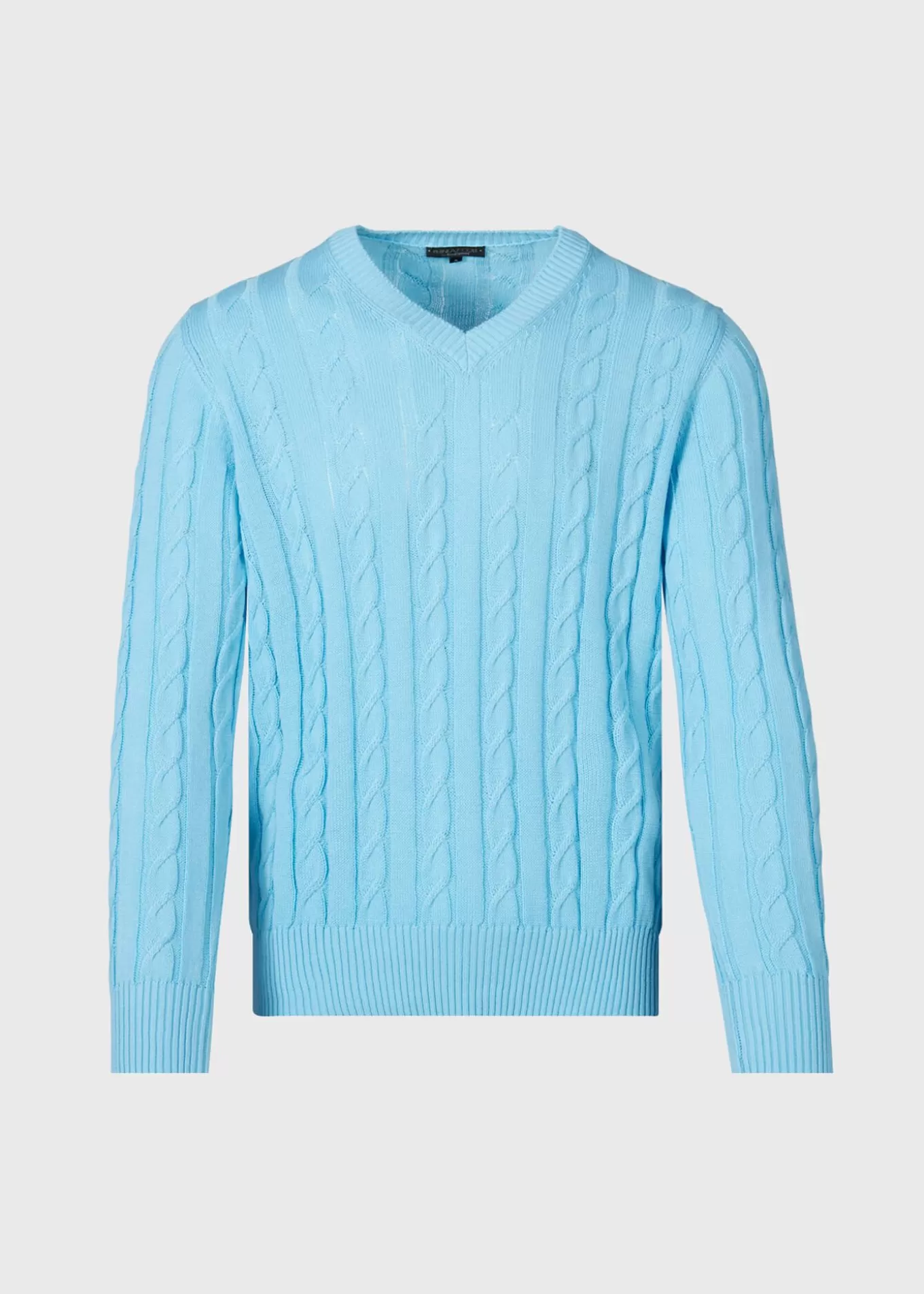 Online Cotton Cable V-Neck Pullover Sweaters