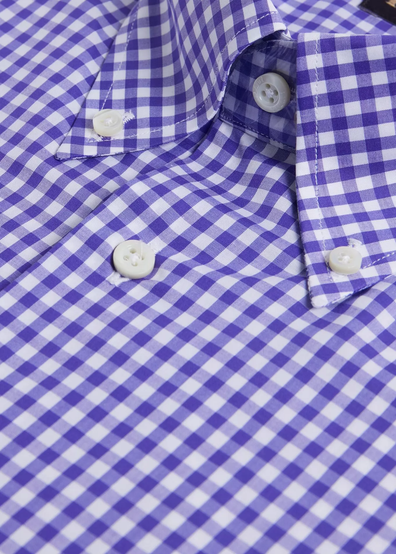 Hot Cotton Classic Gingham Sport Shirt Sport Shirts