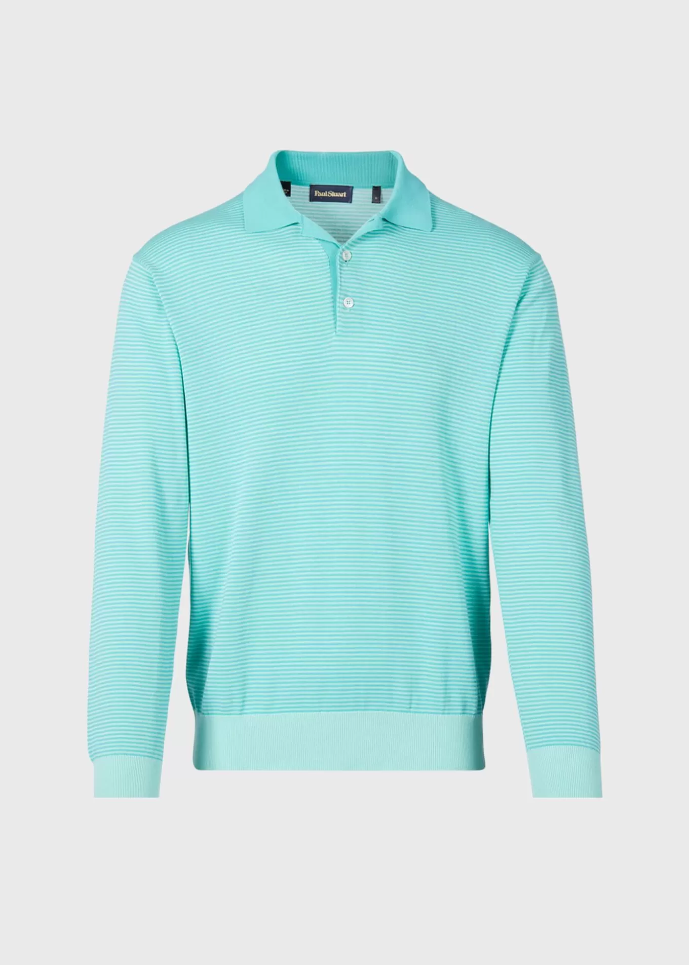 Clearance Cotton Stripe Long Sleeve Polo Polos & T-Shirts