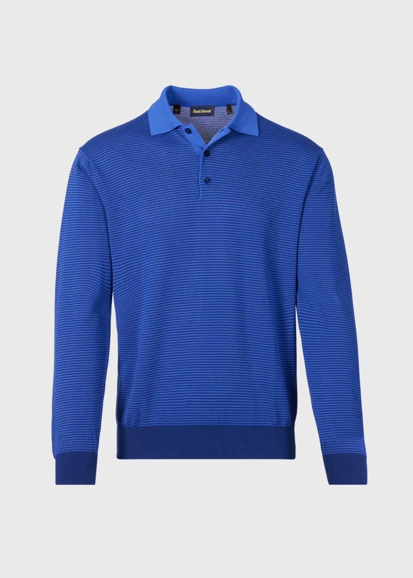 Clearance Cotton Stripe Long Sleeve Polo Polos & T-Shirts