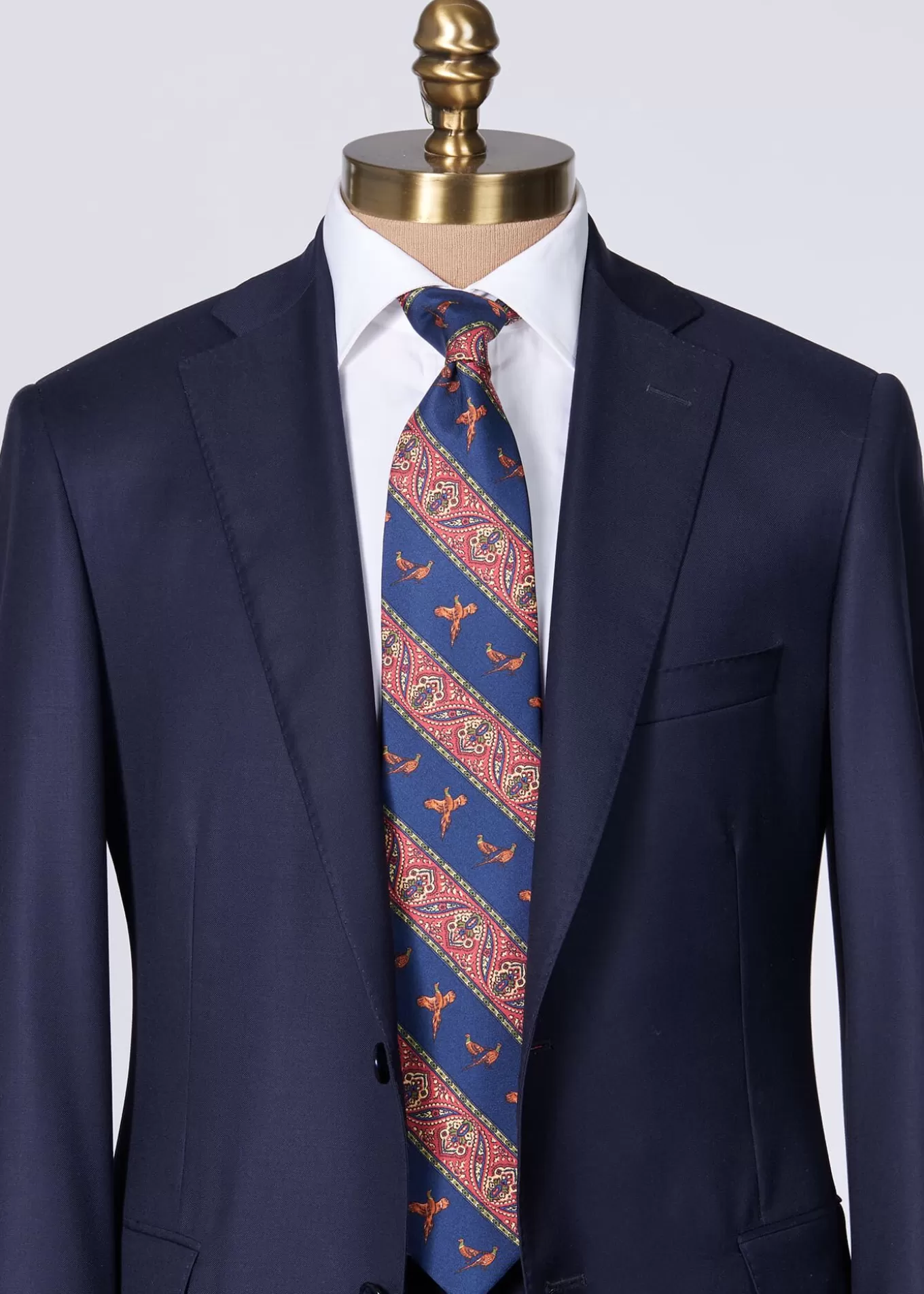 Discount Deco Stripe And Bird Print Tie Ties