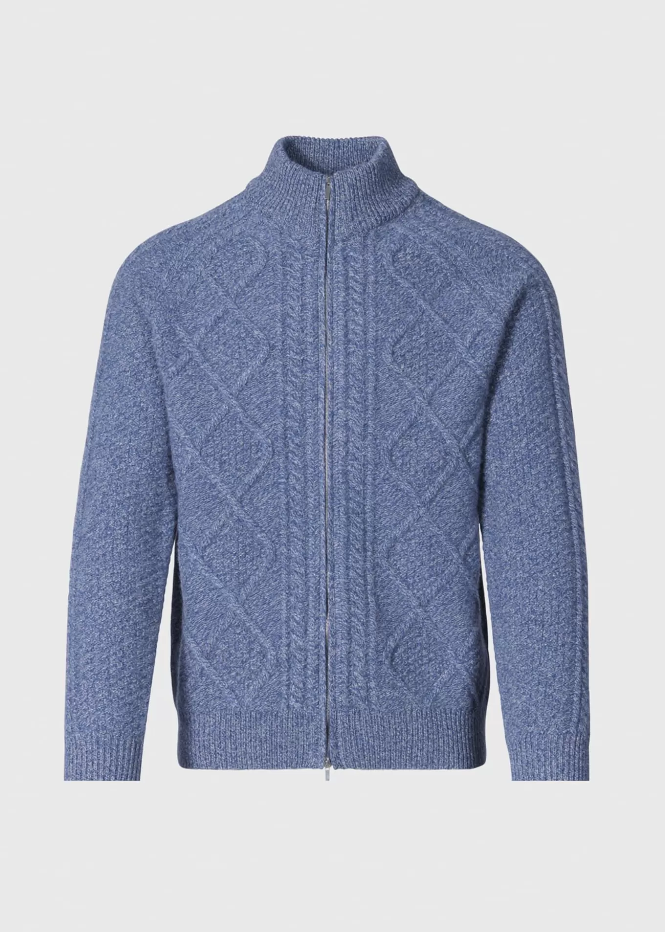 Discount Diamond Stitch Full Zip Cardigan Sweaters