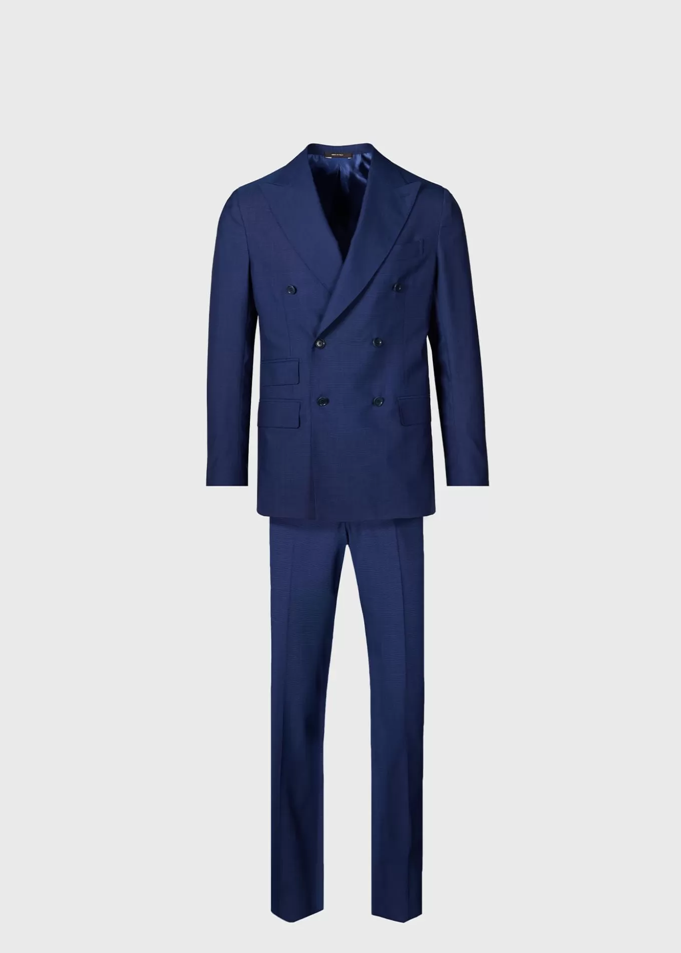 New Double Breasted Tick Weave Suit Suits & Tuxedos