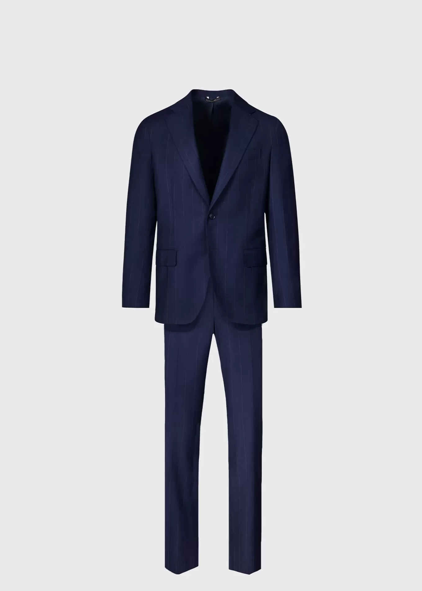 Best Sale Fainted Chalk Stripe Flannel Suit Suits & Tuxedos