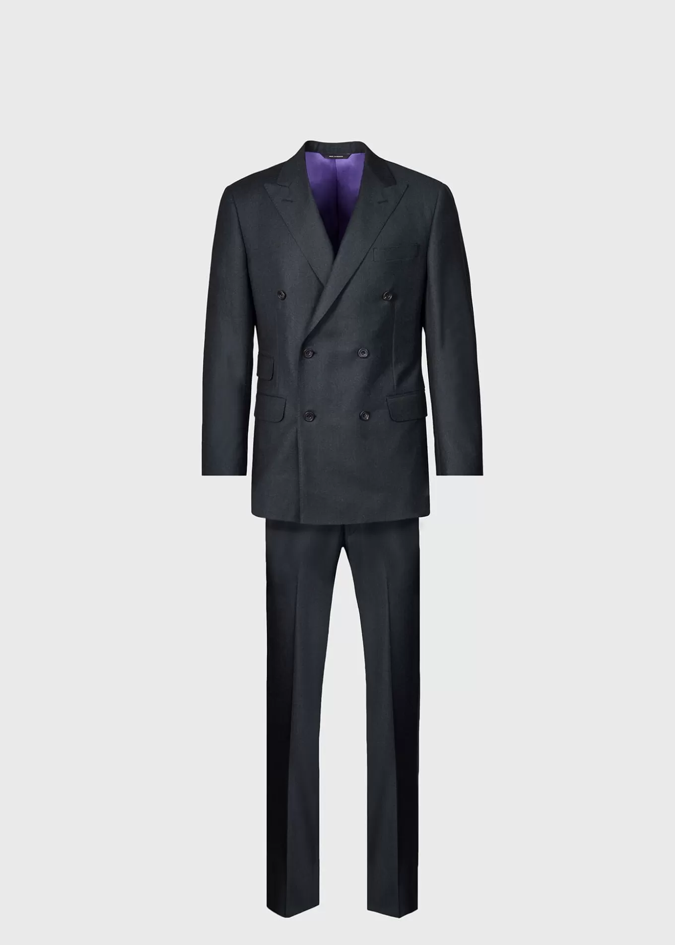 Fashion Flannel Double Breasted Suit Suits & Tuxedos