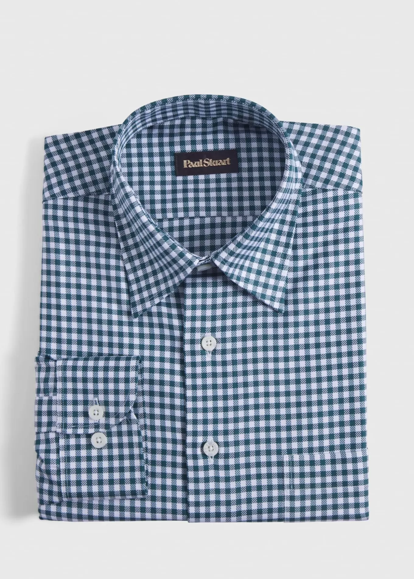 Store Gingham Check Twill Sport Shirt Sport Shirts