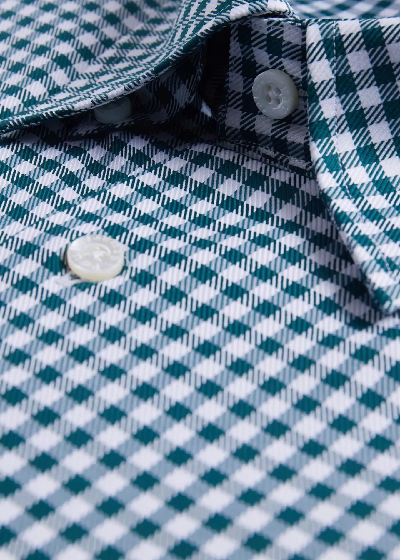 Store Gingham Check Twill Sport Shirt Sport Shirts