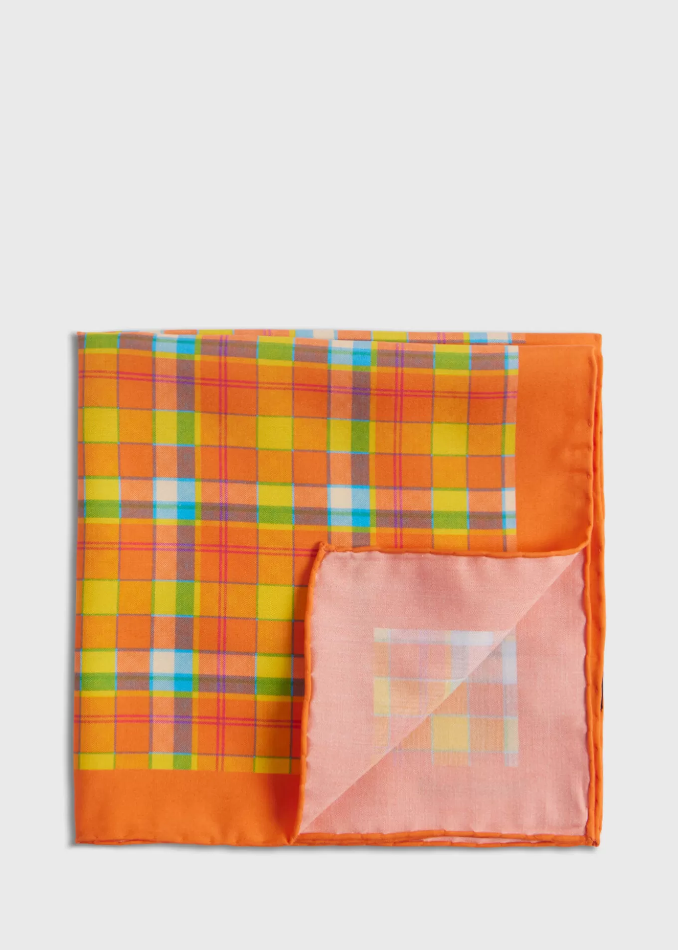 Clearance Habotai Silk Plaid Pocket Square Pocket Squares