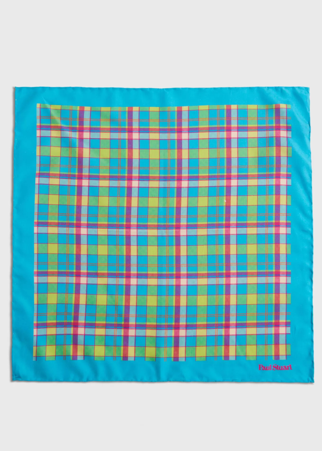 Shop Habotai Silk Plaid Pocket Square Pocket Squares