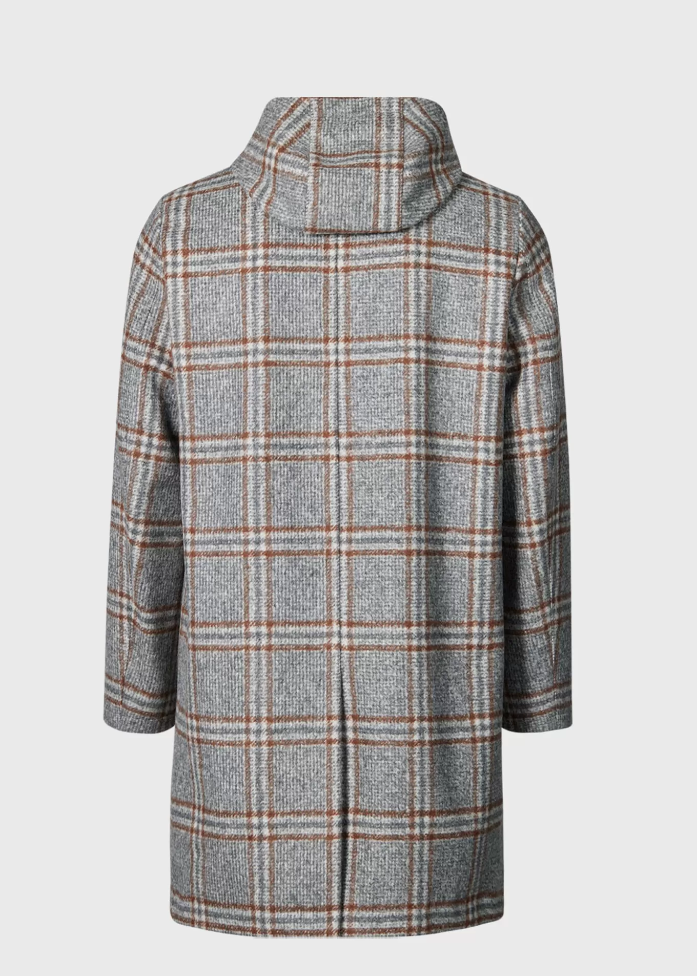 Clearance Hooded Plaid Coat Outerwear