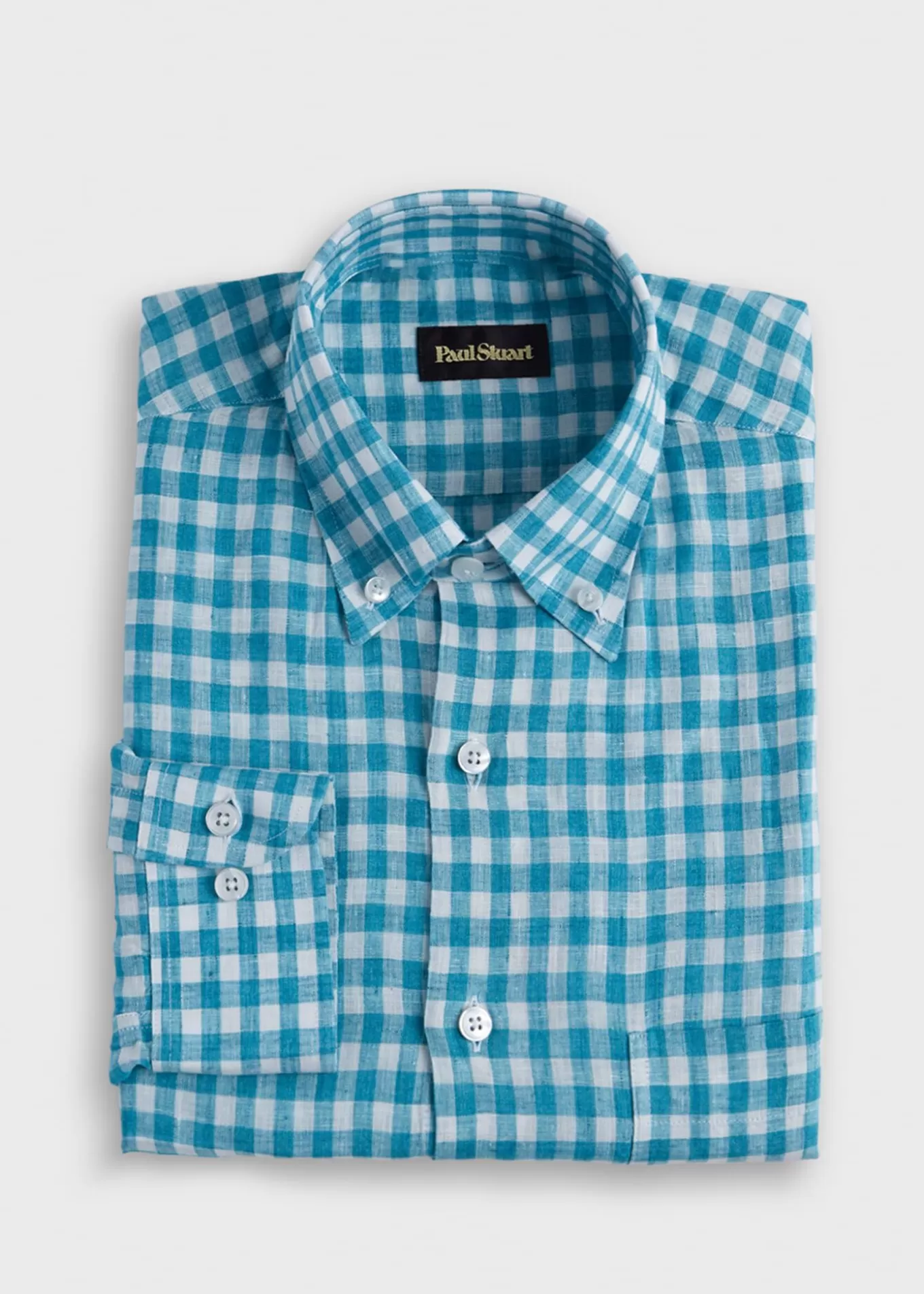 Hot Linen Gingham Sport Shirt Sport Shirts