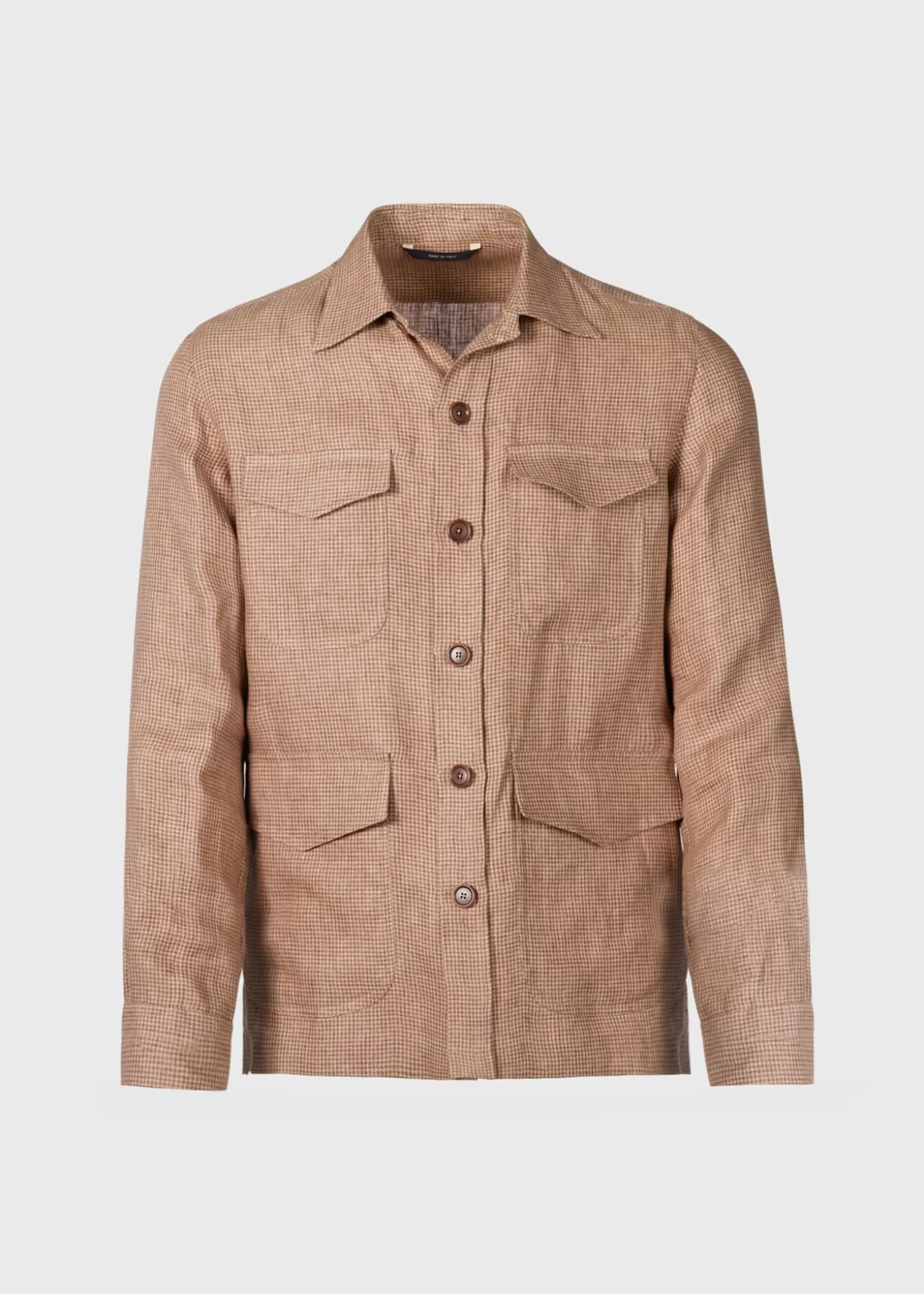 Cheap Linen Houndstooth Safari Jacket Blazers & Jackets | Outerwear