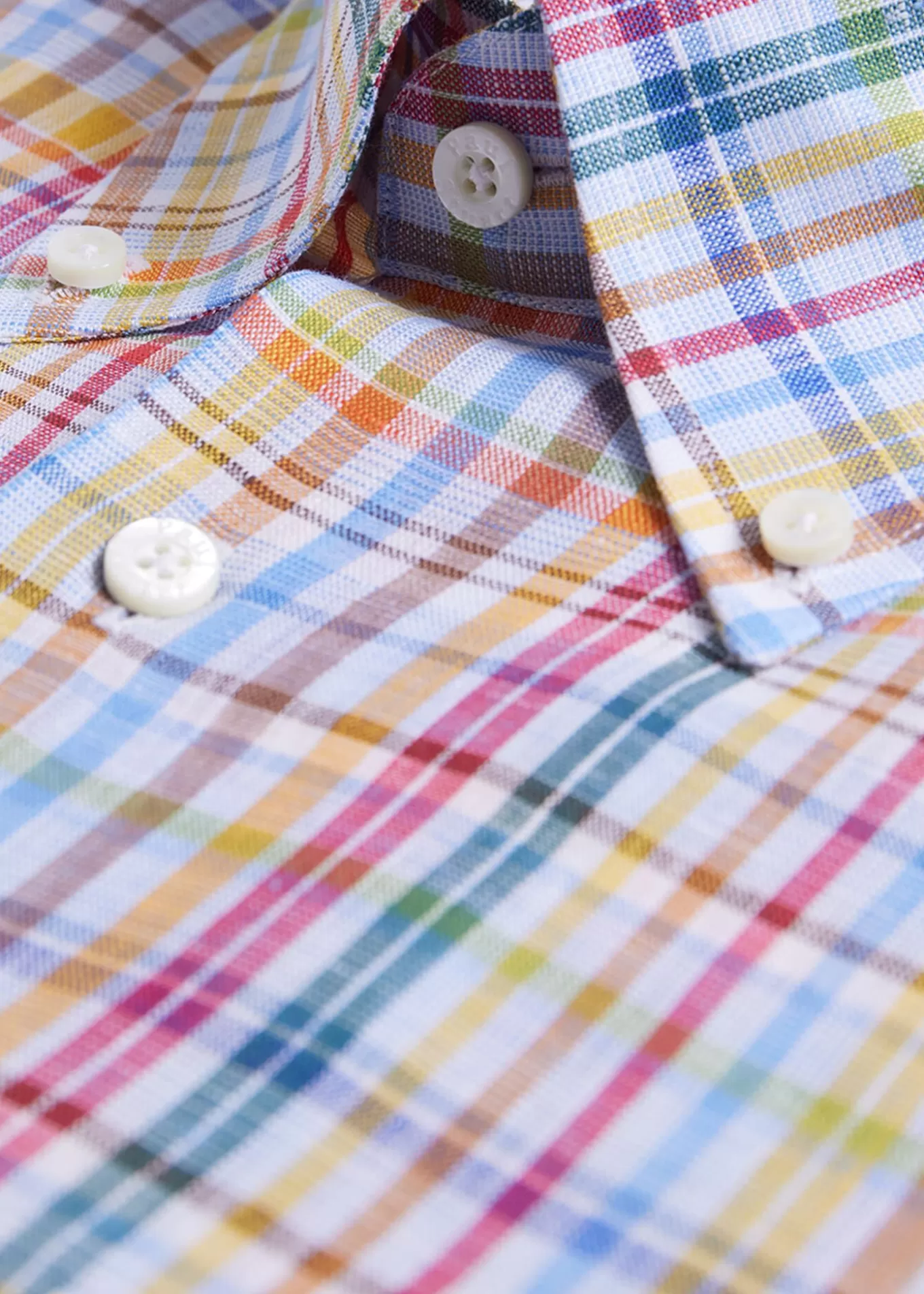 Flash Sale Linen Multicolor Plaid Sport Shirt Sport Shirts