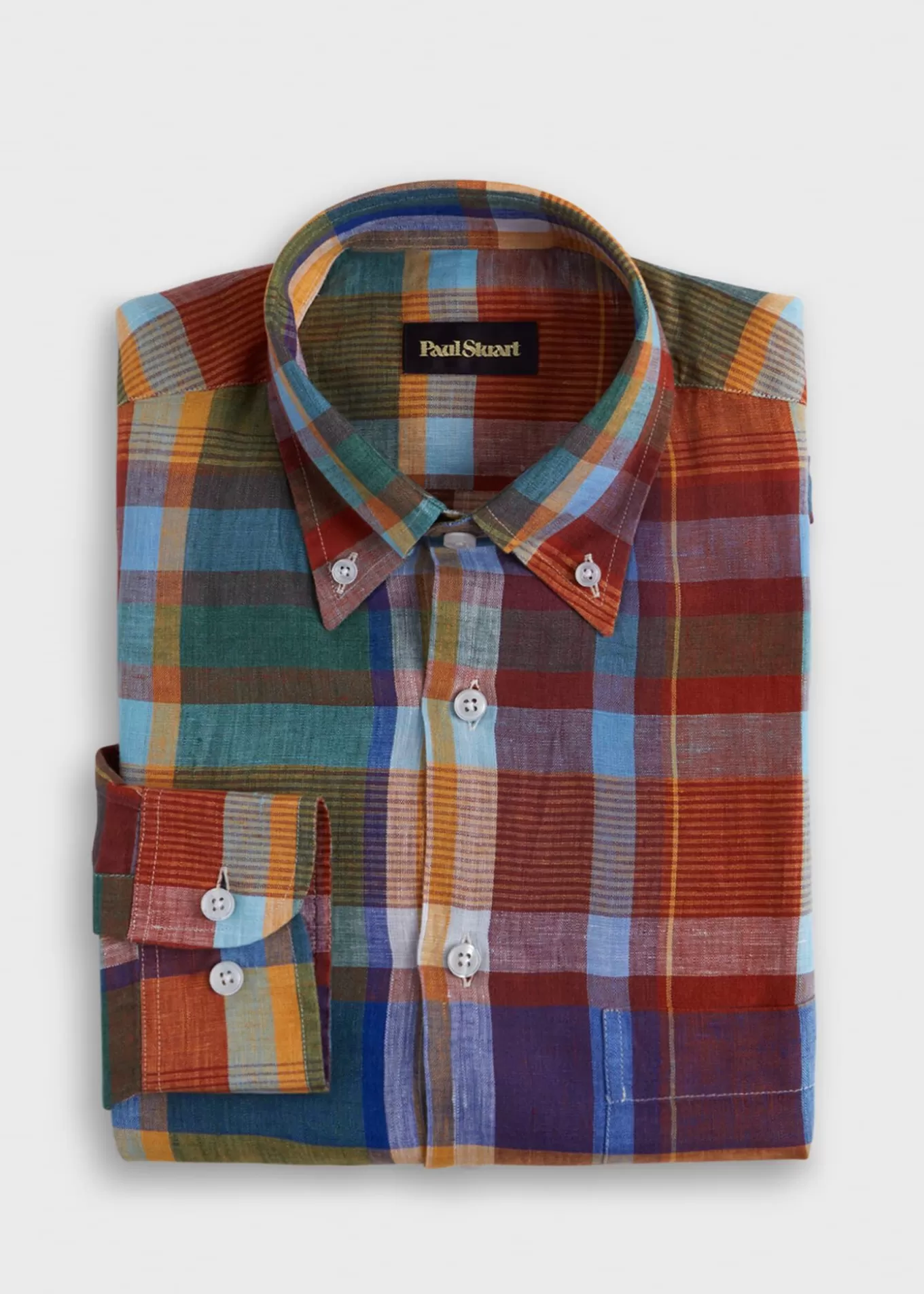 Fashion Linen Plaid Sport Shirt Sport Shirts