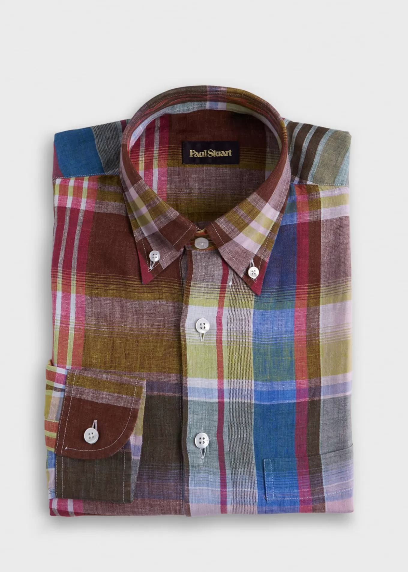 Discount Linen Plaid Sport Shirt Sport Shirts