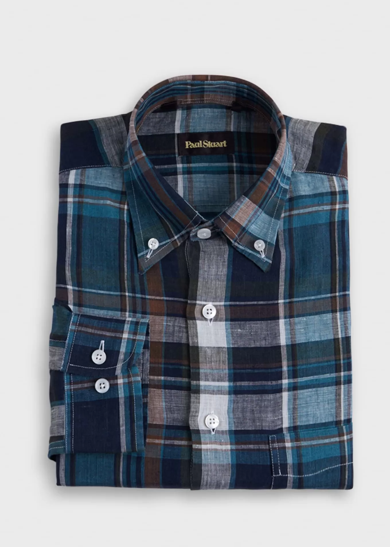 Hot Linen Plaid Sport Shirt Sport Shirts