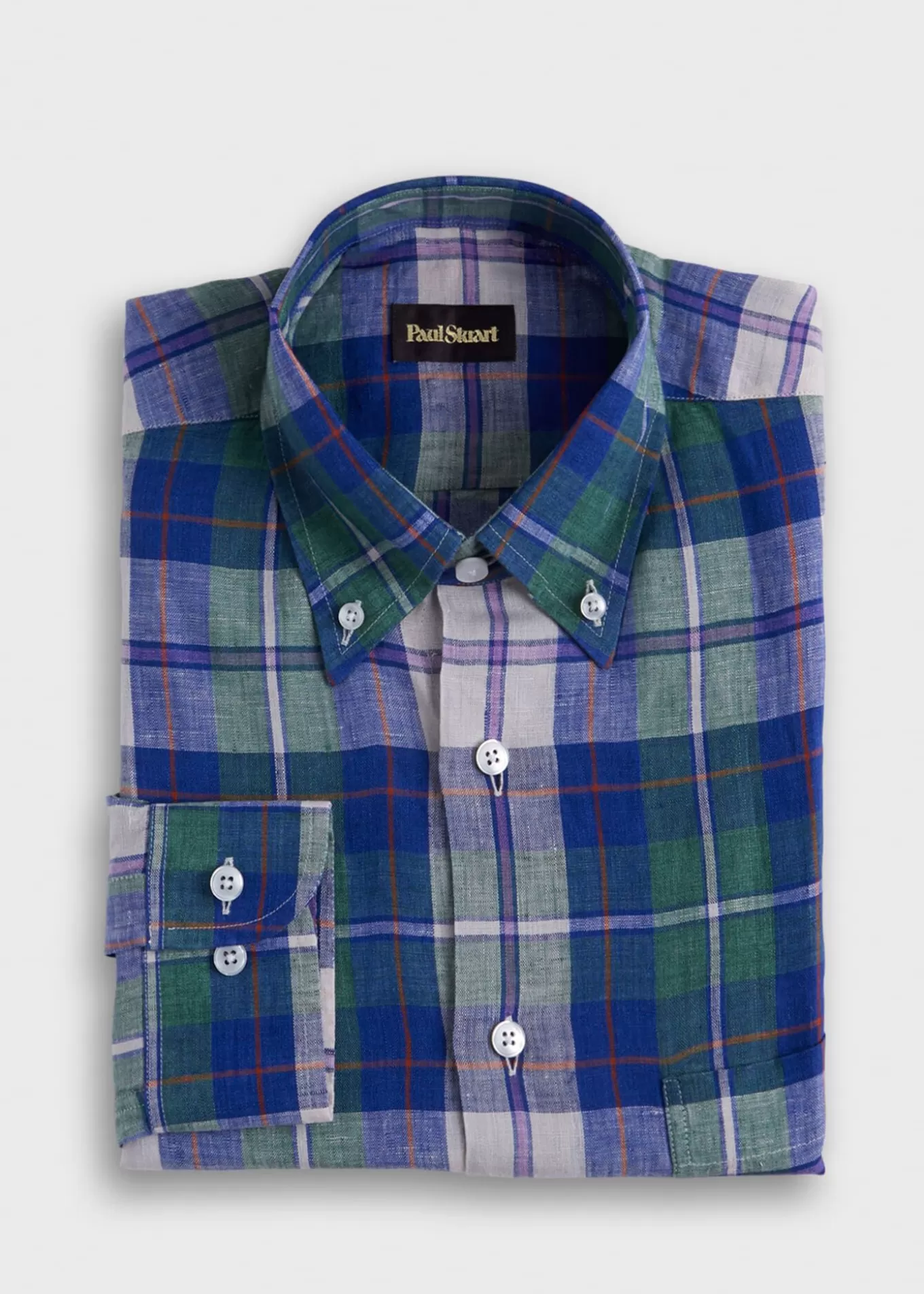 Fashion Linen Plaid Sport Shirt Sport Shirts