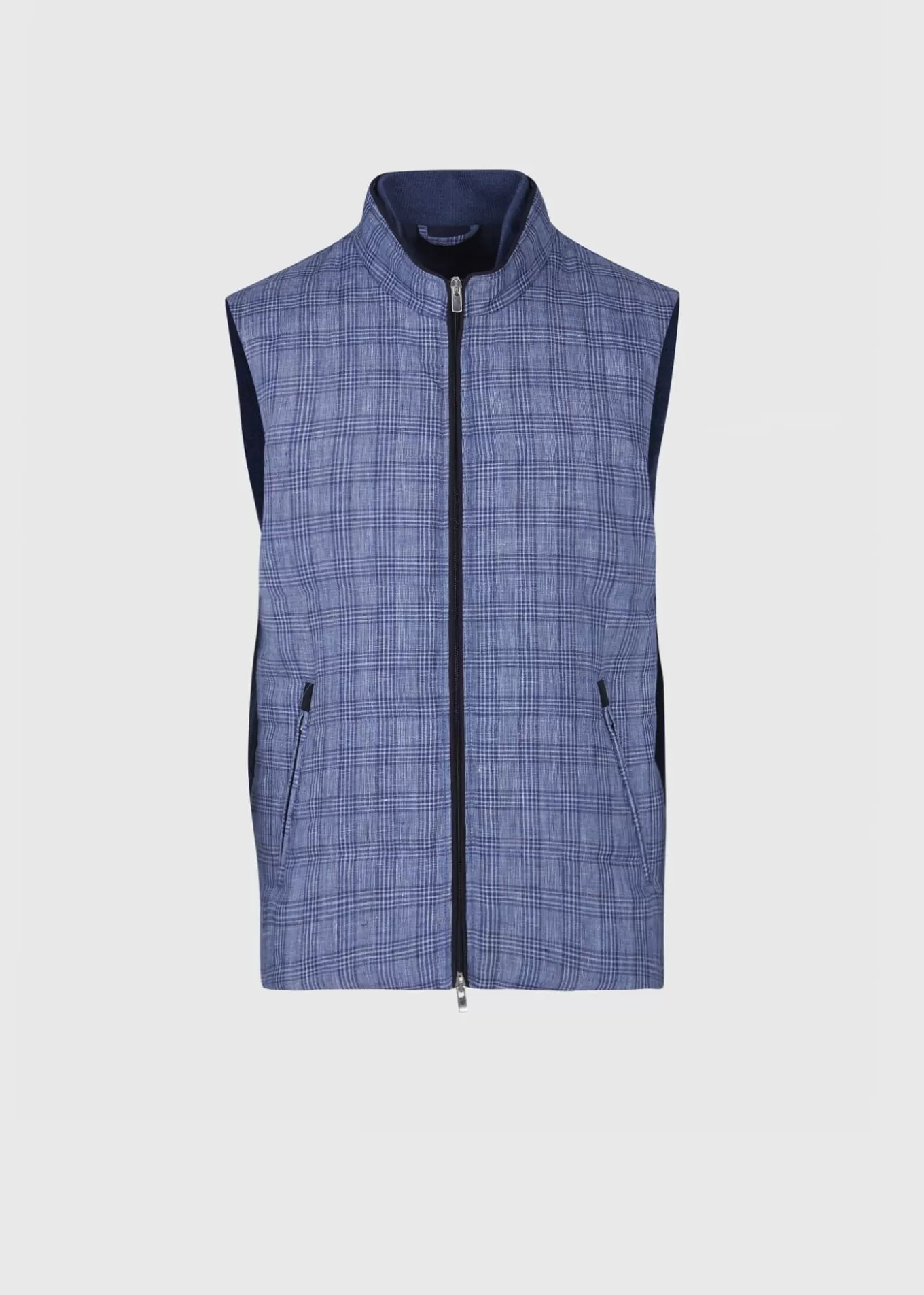 Store Linen Plaid Vest Vests | Outerwear