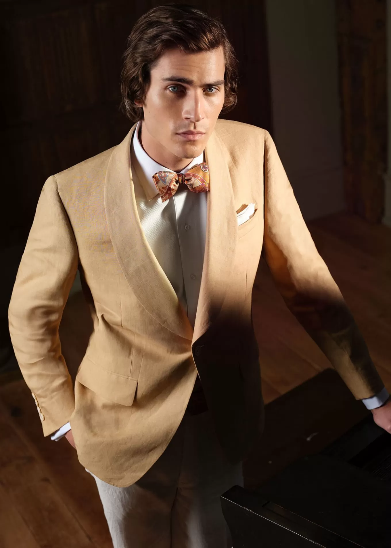 Clearance Linen Shawl Collar Dinner Jacket Formal Shop | Blazers & Jackets