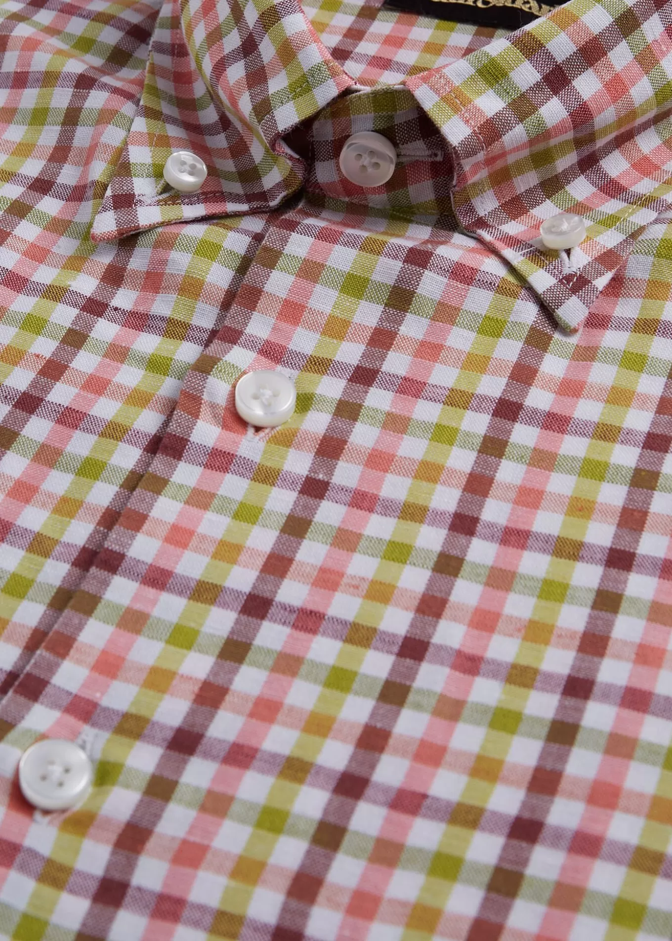 Outlet Linen Small Check Sport Shirt Sport Shirts