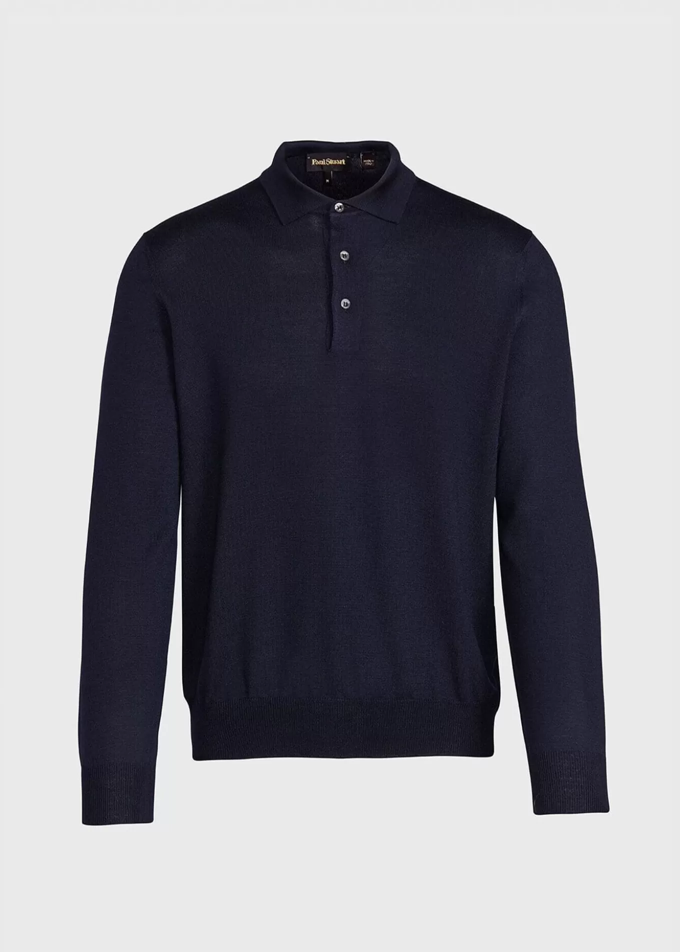 Shop Long Sleeve Merino Wool Polo Shirt Sweaters