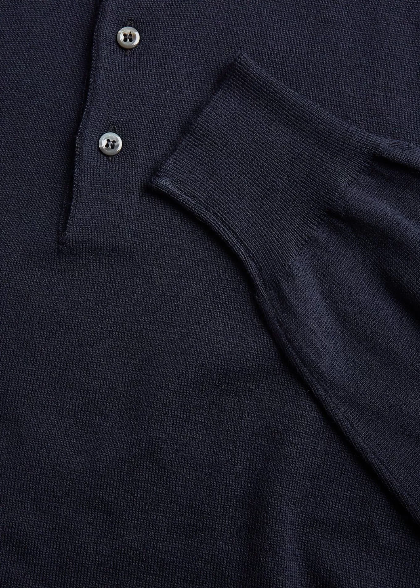 Shop Long Sleeve Merino Wool Polo Shirt Sweaters