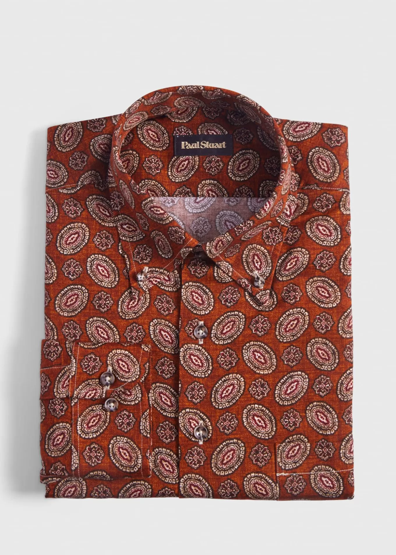 Clearance Medallion Print Cotton Sport Shirt Sport Shirts