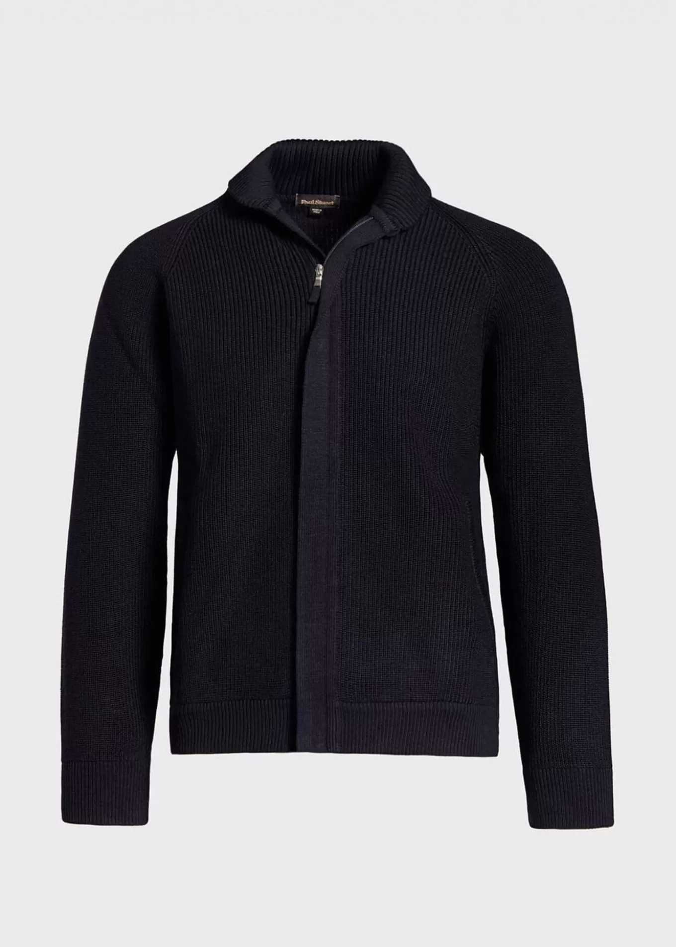 Cheap Merino Wool Ribbed Full Zip Cardigan Sweaters