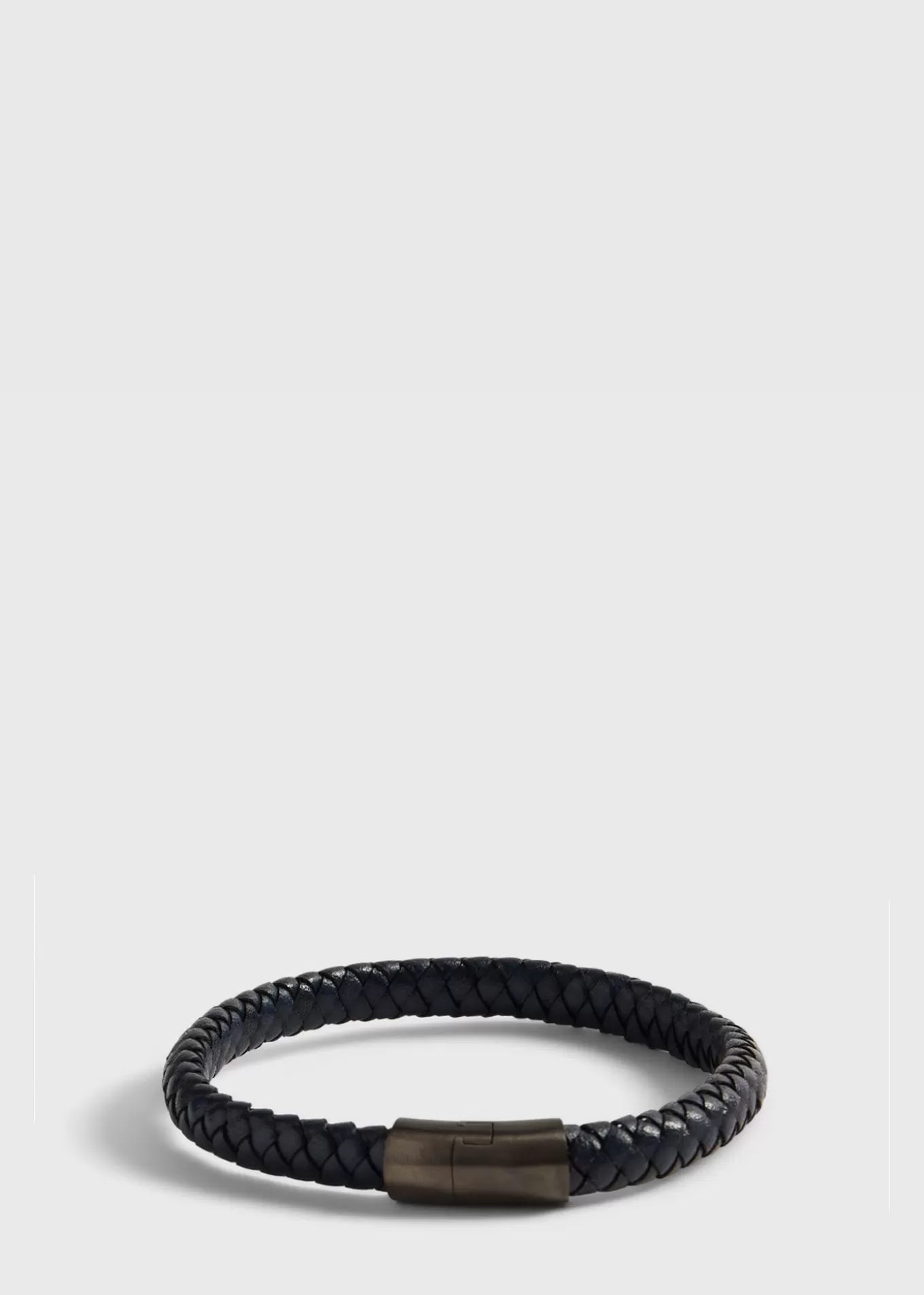 Outlet Braided Leather Bracelet With Sterling Silver Closure Jewelry