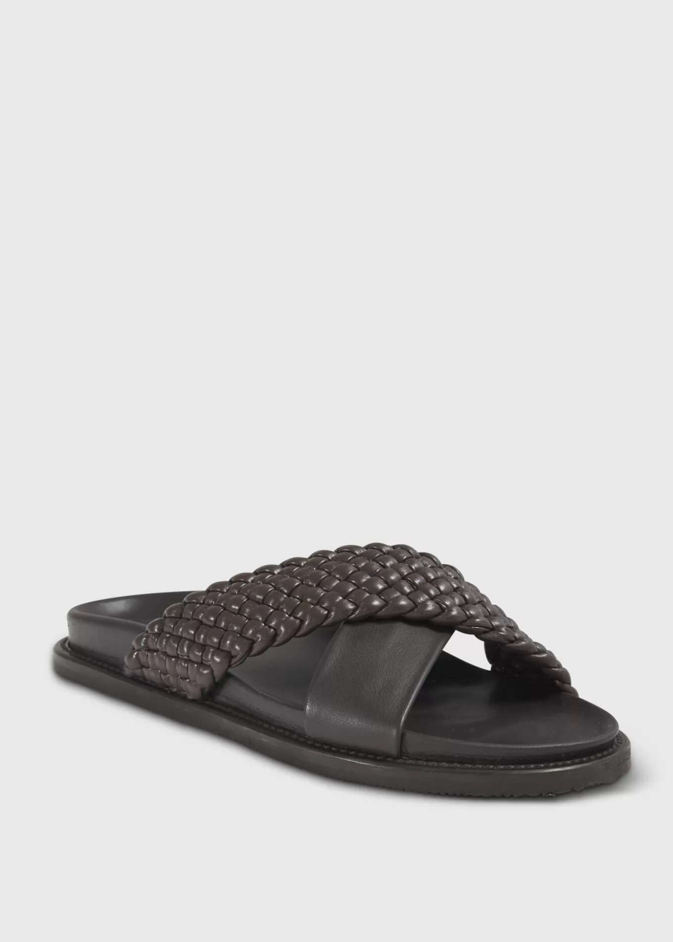 Store Palau Woven Leather Slide Sandals