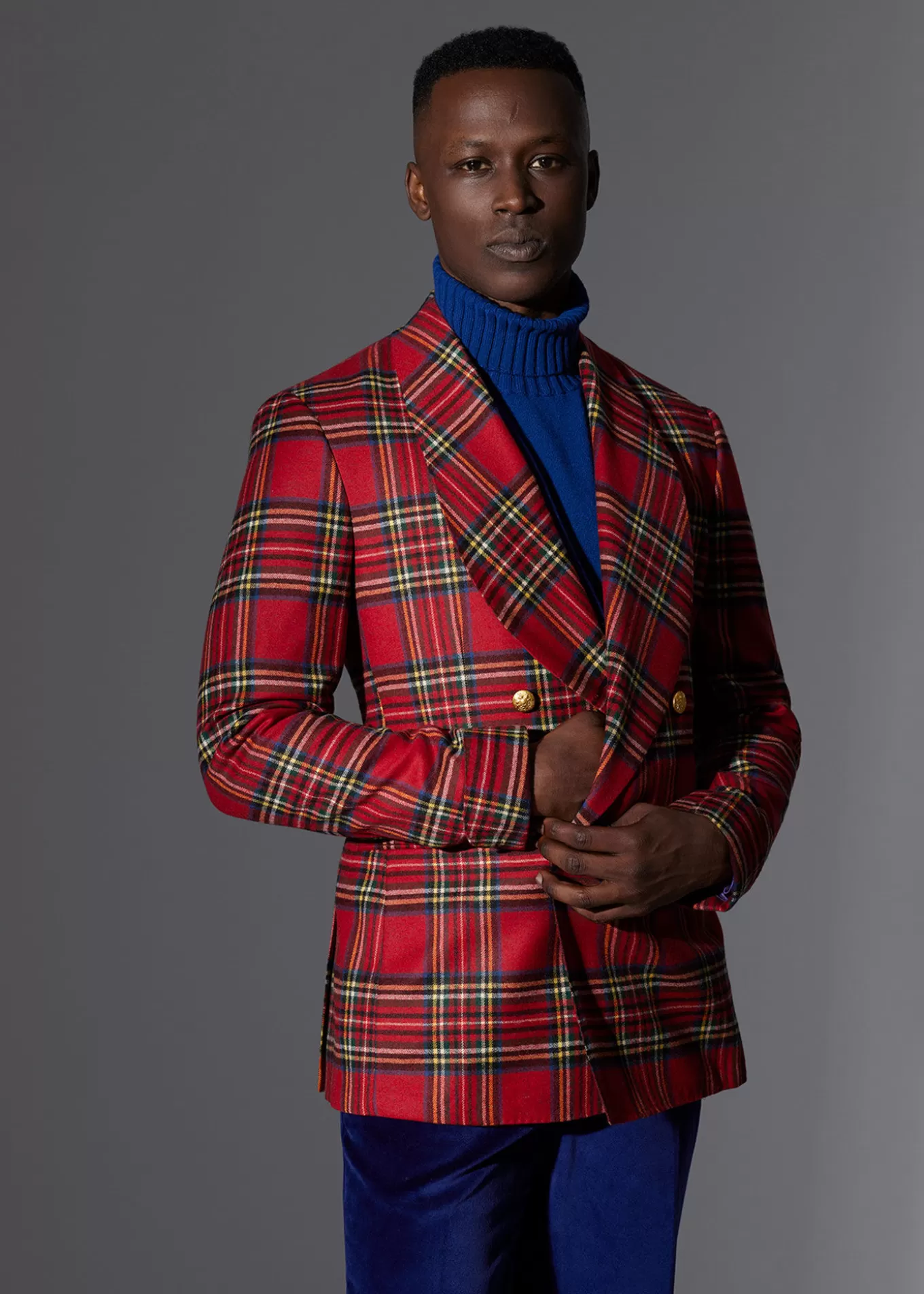 Cheap Plaid Double Breasted Dinner Jacket Formal Shop