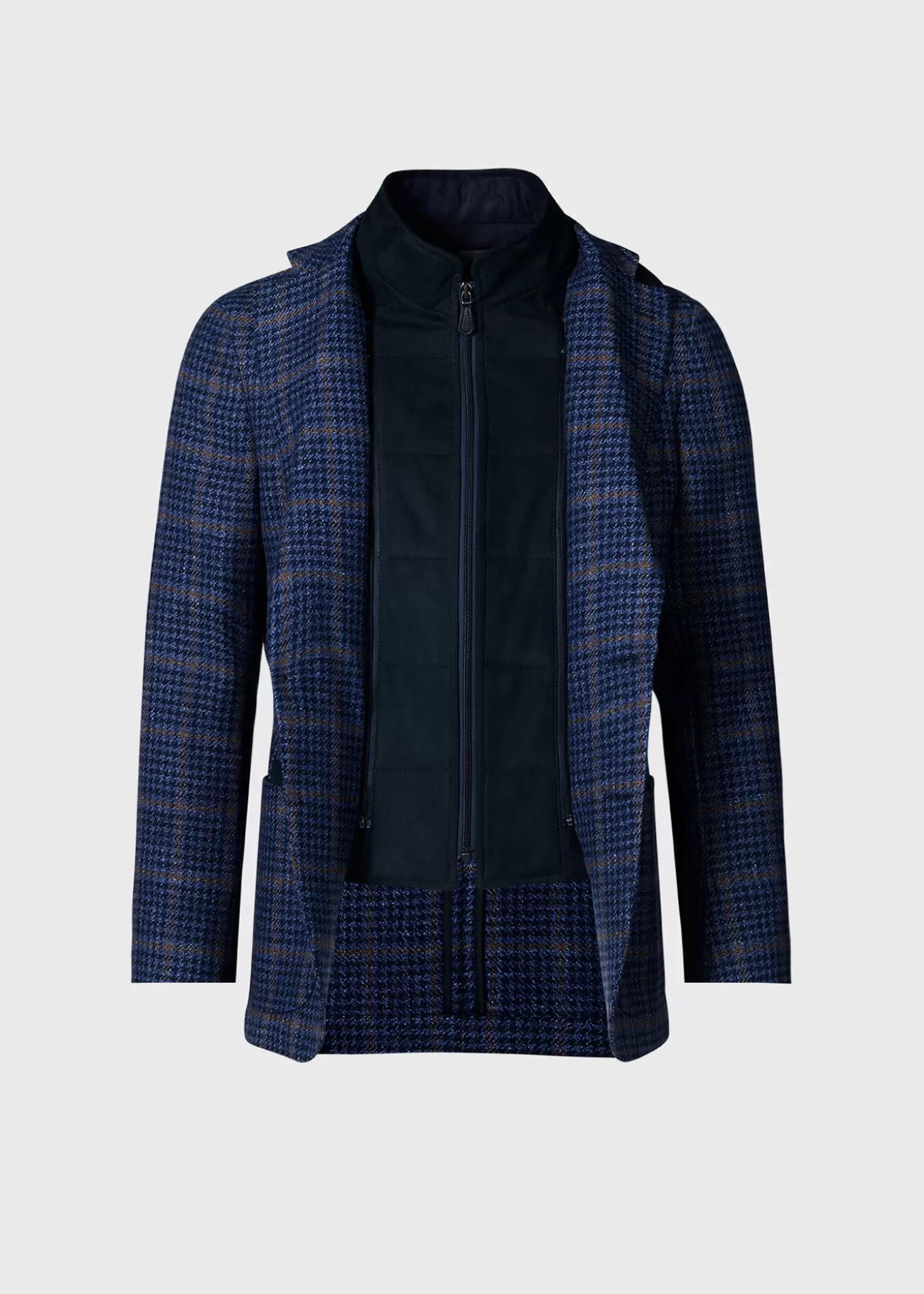 Outlet Plaid Jacket With Removable Vest Blazers & Jackets | Outerwear