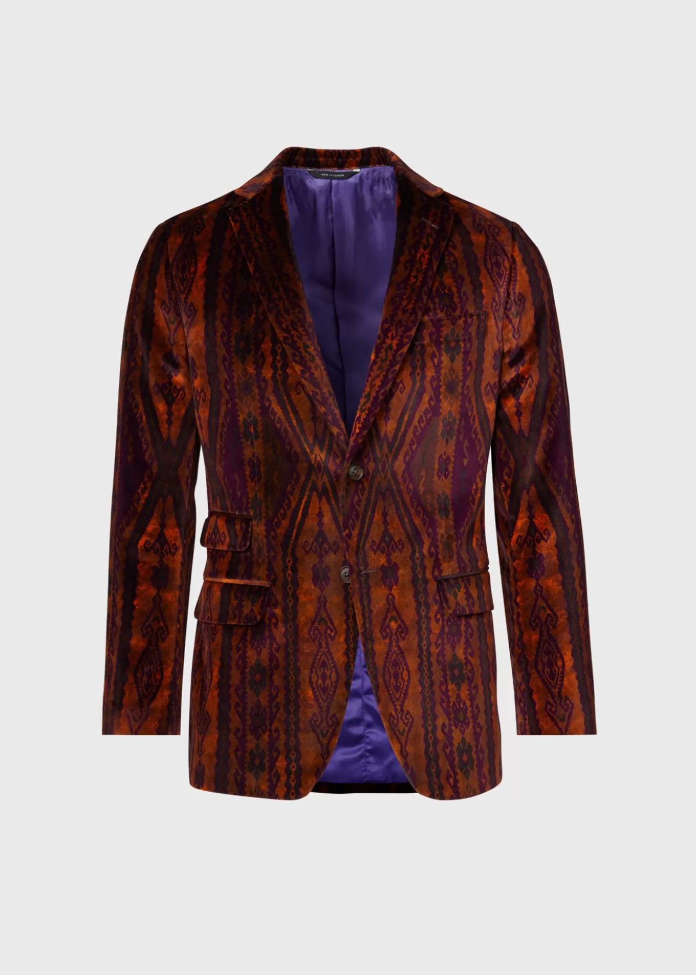 Outlet Printed Cotton Velvet Jacket Blazers & Jackets