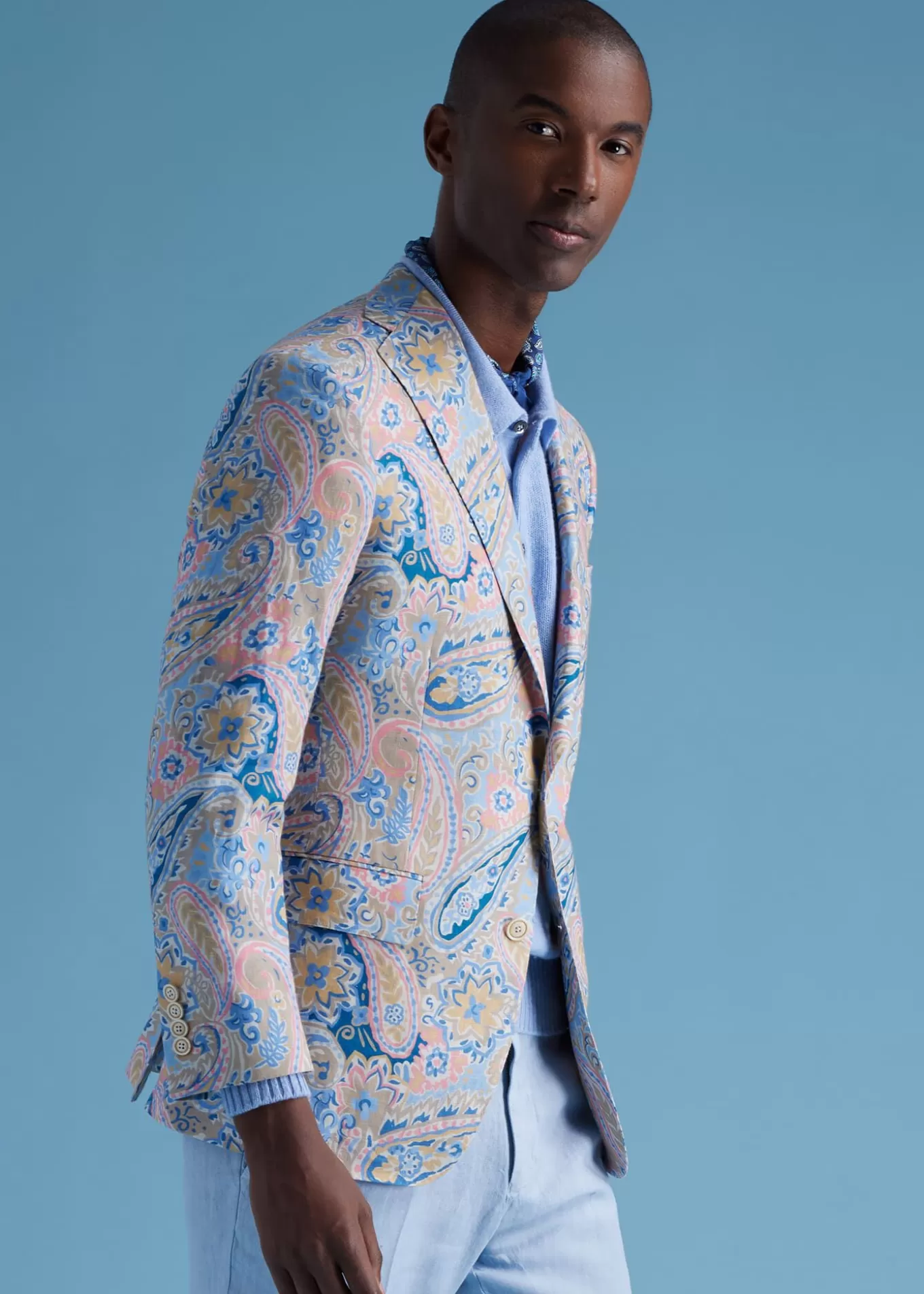 Discount Printed Floral Linen Jacket Blazers & Jackets