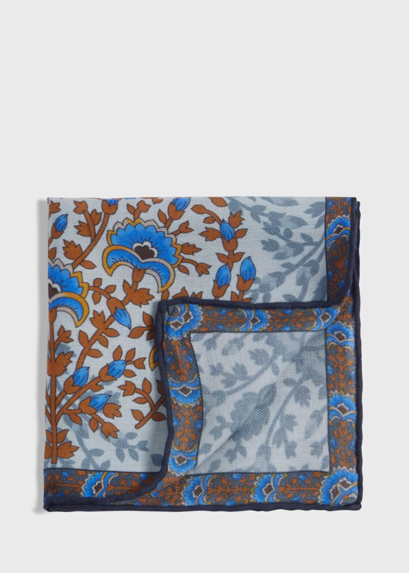 Discount Printed Floral Tree Pocket Square Pocket Squares | The Cashmere Shop