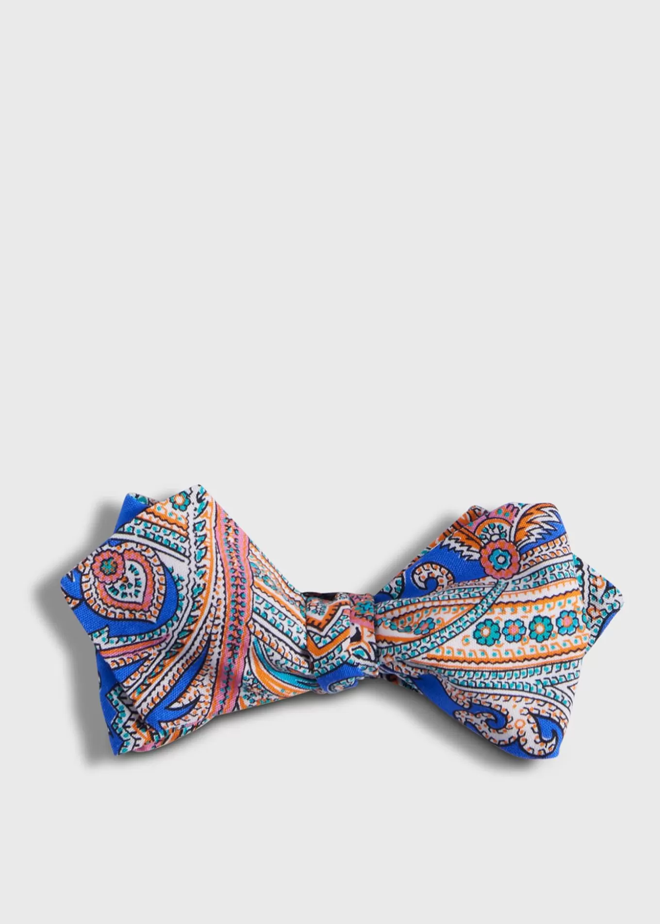 Sale Printed Habotai Silk Paisley Bow Tie Ties