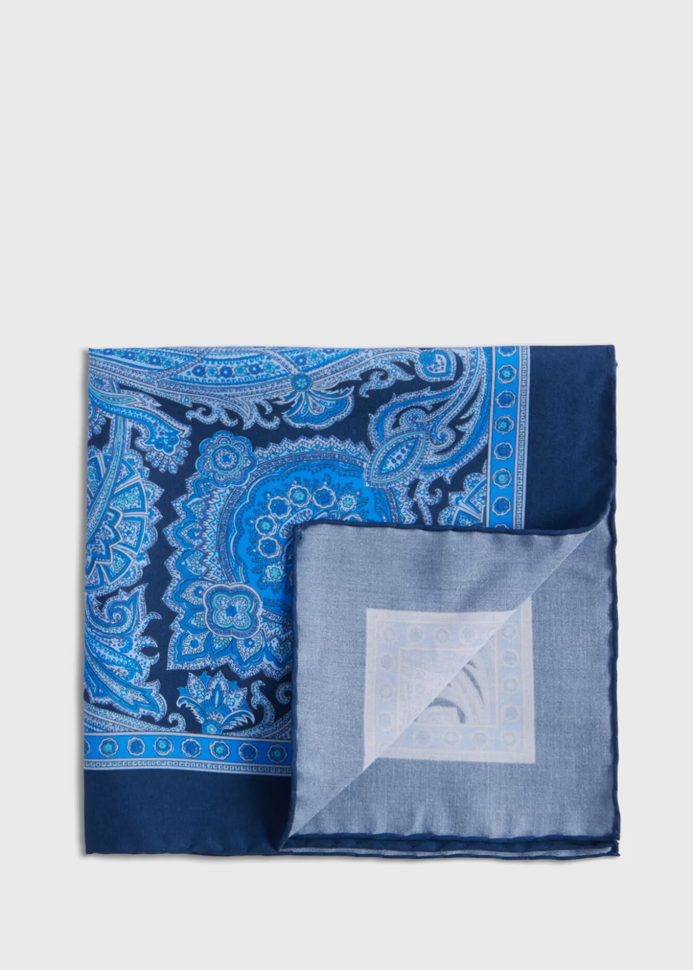 Sale Printed Habotai Silk Paisley Pocket Square Pocket Squares