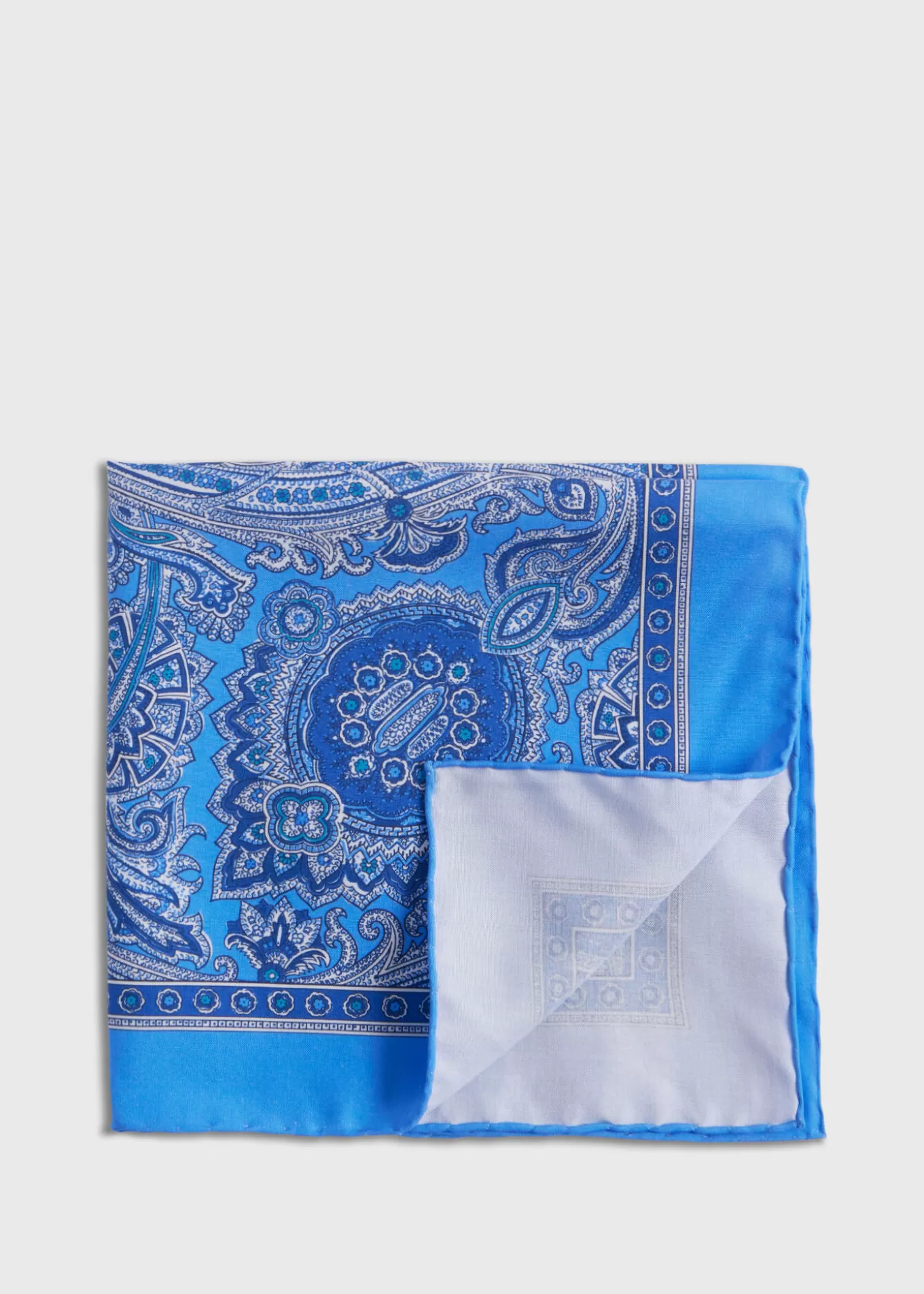 Online Printed Habotai Silk Paisley Pocket Square Pocket Squares | Formal Shop