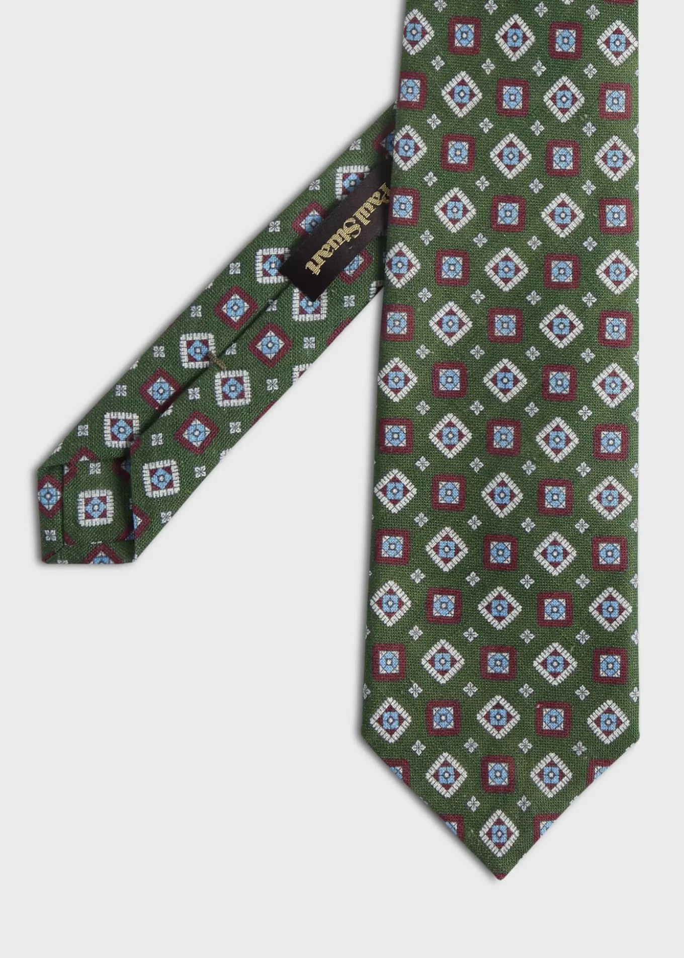 Flash Sale Printed Linen Medallion Tie Ties