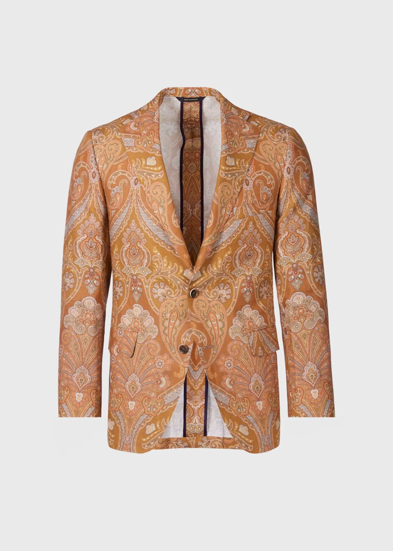 Hot Printed Paisley Linen Jacket Blazers & Jackets