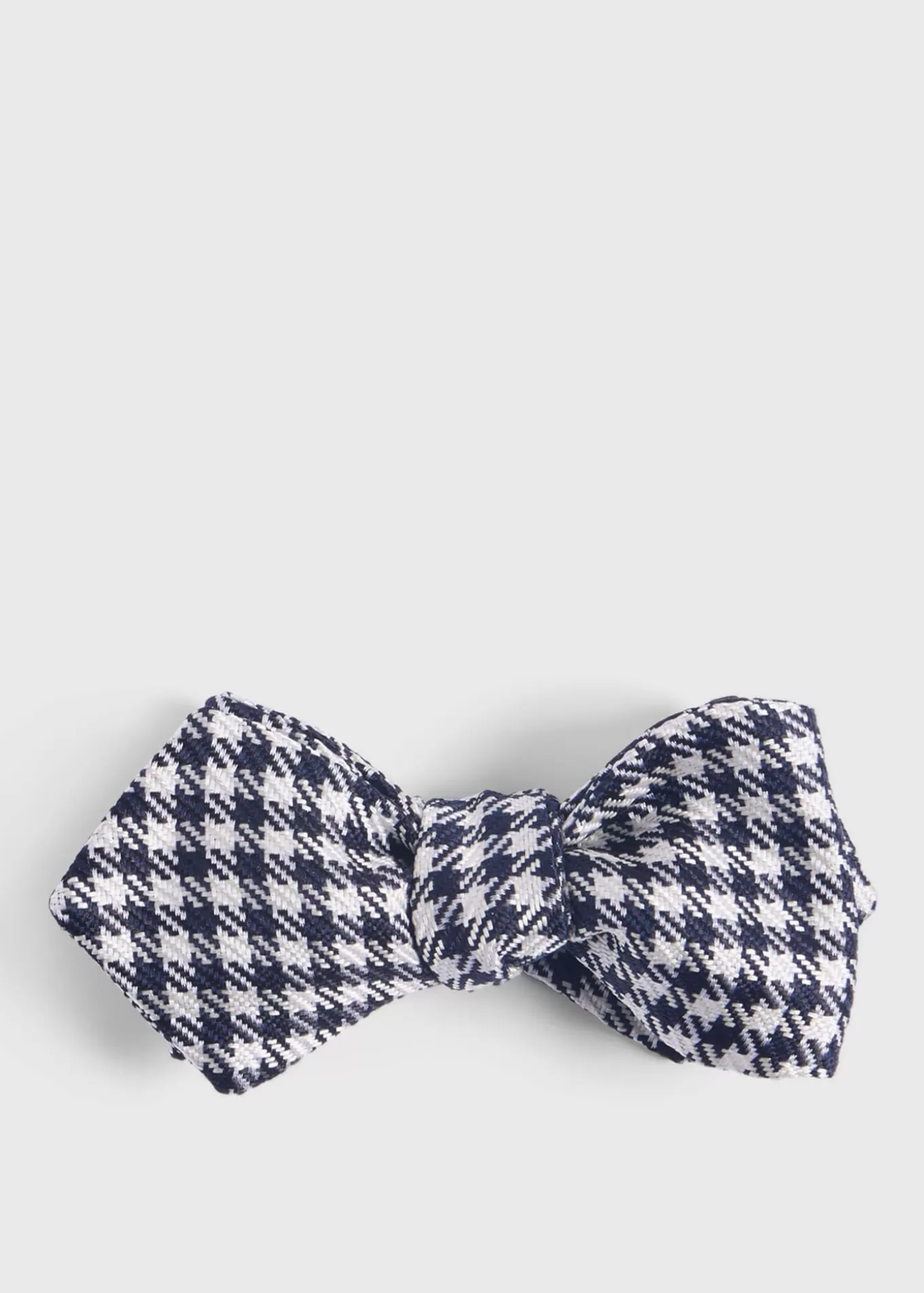 Store Printed Silk Check Bow Tie Ties