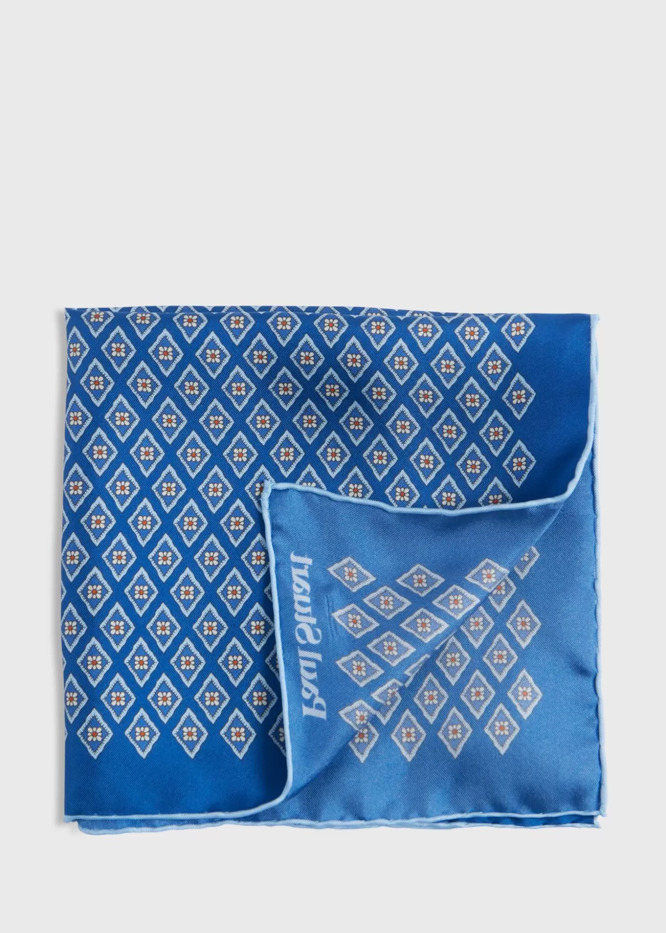 Sale Printed Silk Diamond Motif Pocket Square Pocket Squares